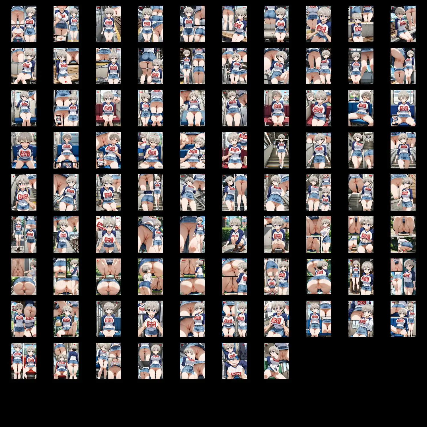 スカート内盗撮、着替え盗撮、野ション、野外露出風【宇崎花風1】 22ページ