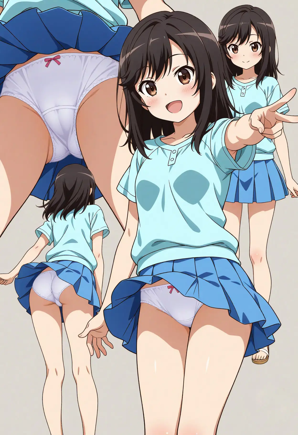 立ち絵とローアングル【一条蛍風1】 1ページ