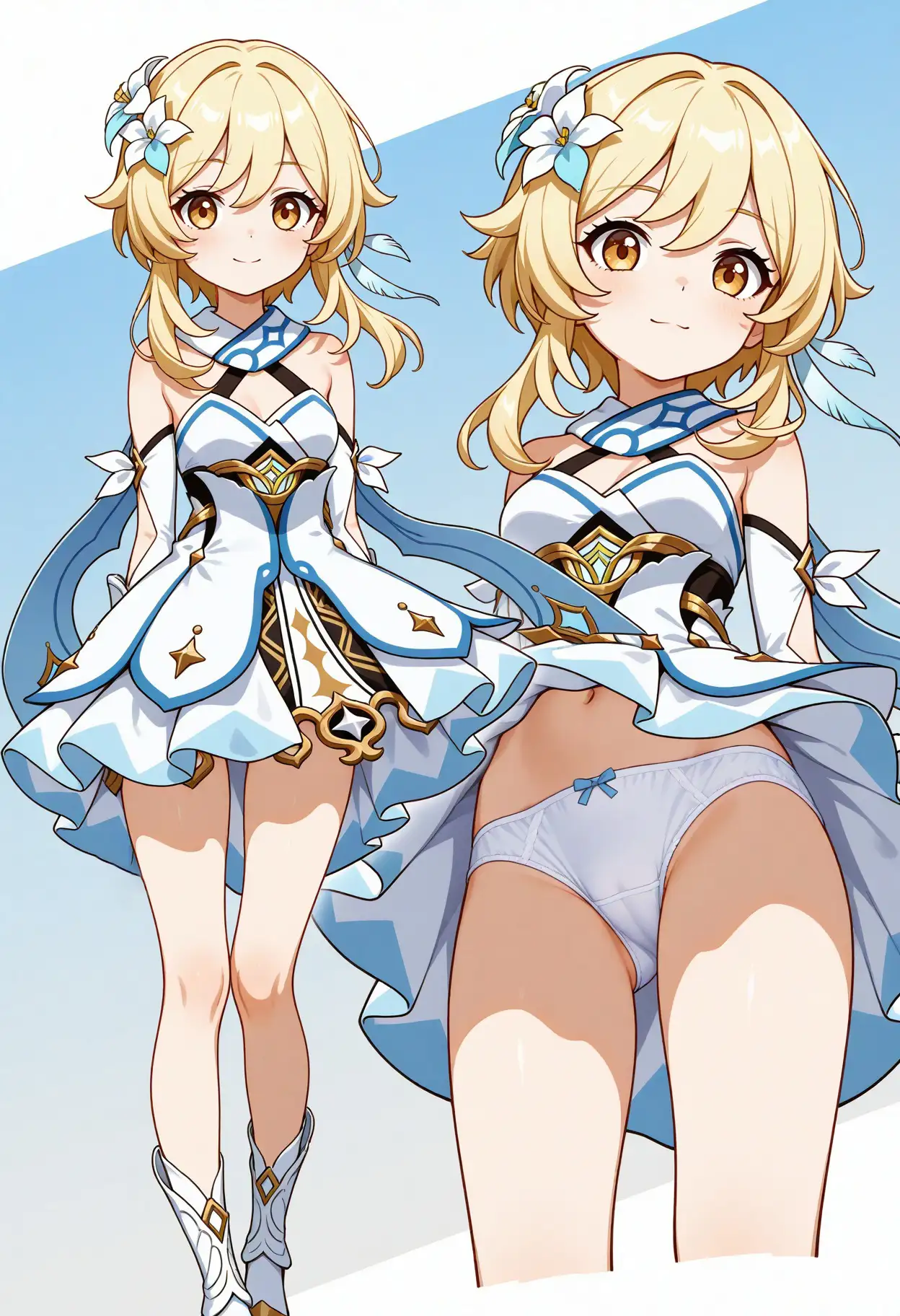 立ち絵とローアングル【蛍風1】 1ページ