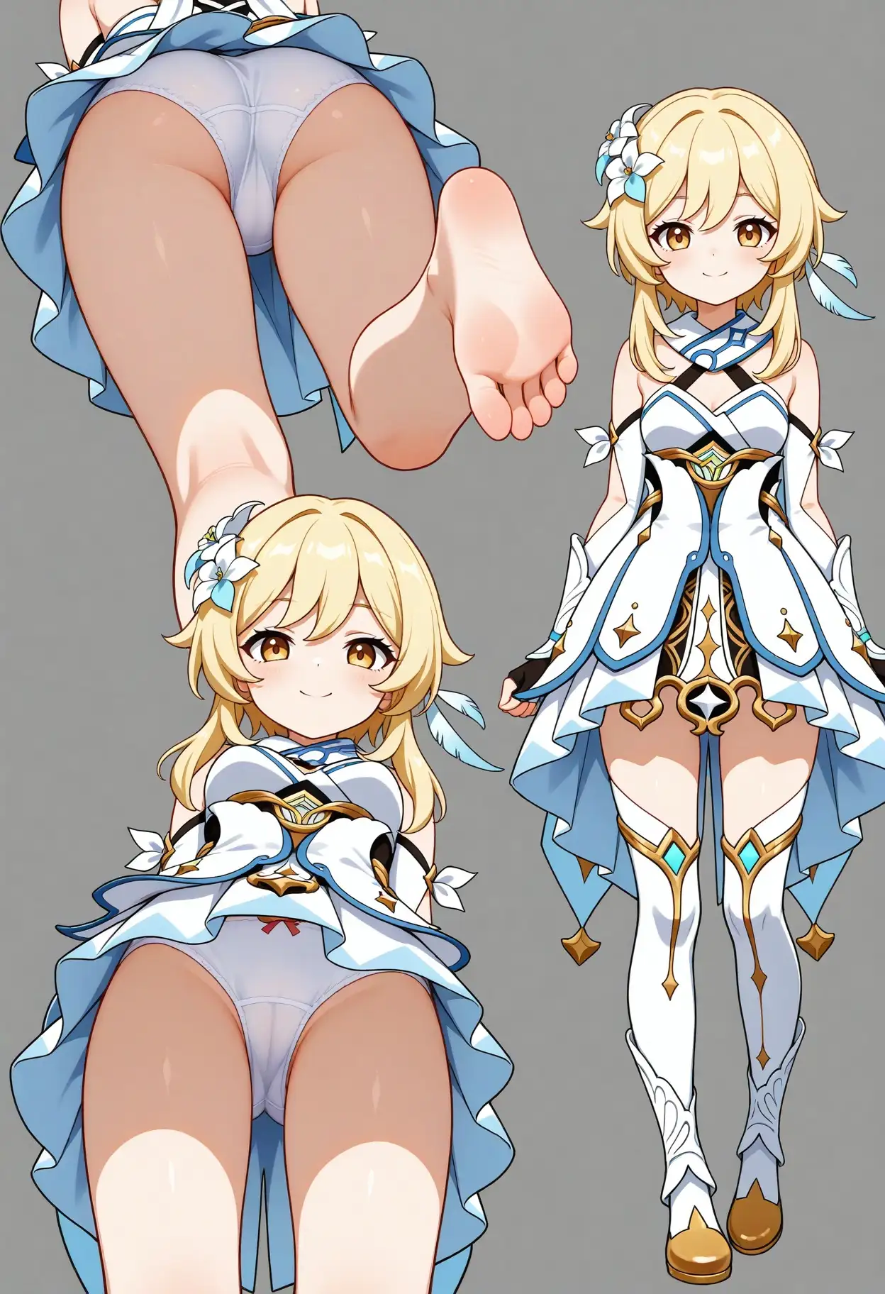 立ち絵とローアングル【蛍風1】 3ページ