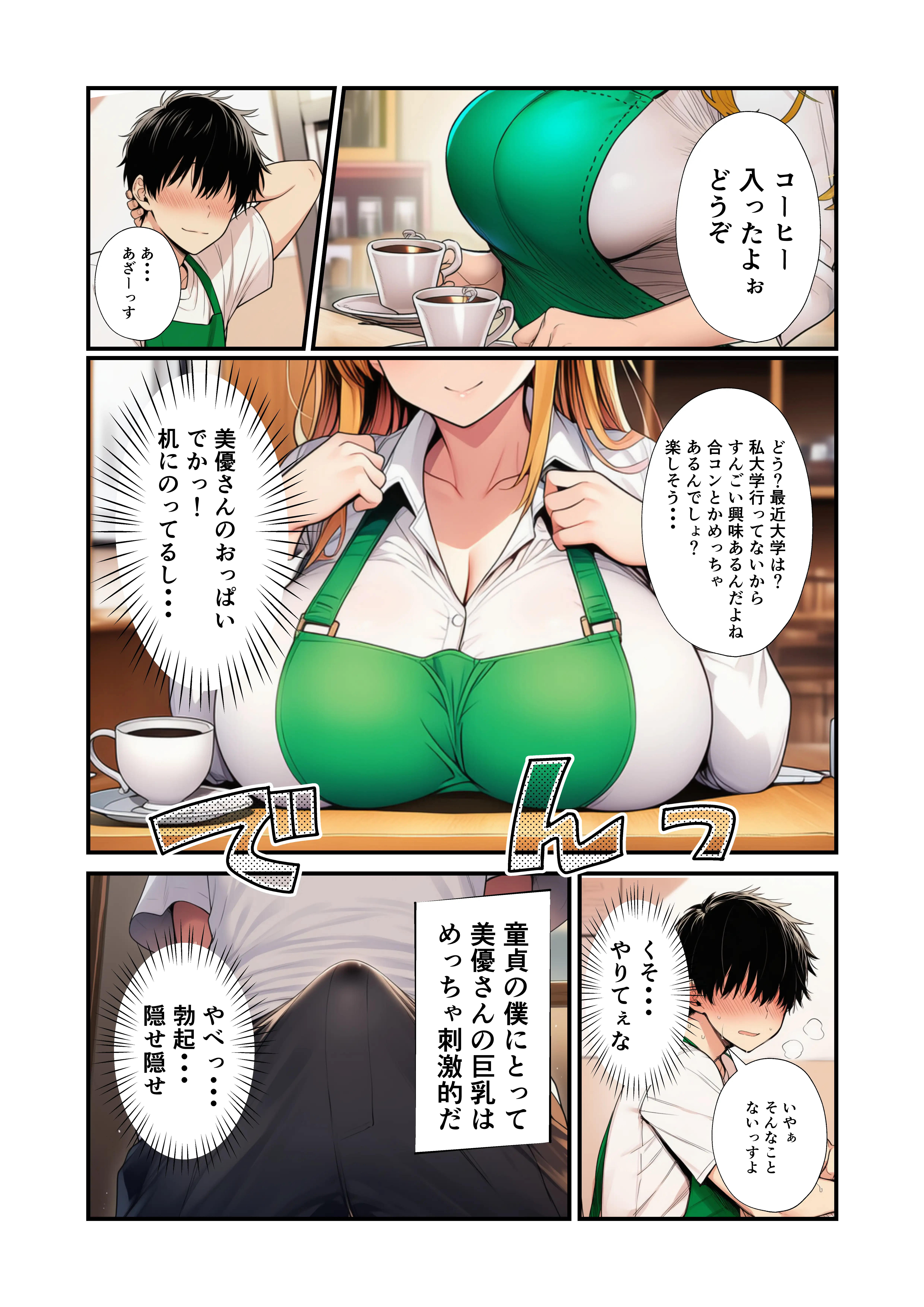 バ先の金髪巨乳人妻に童貞の僕が筆おろしされたなら 3ページ