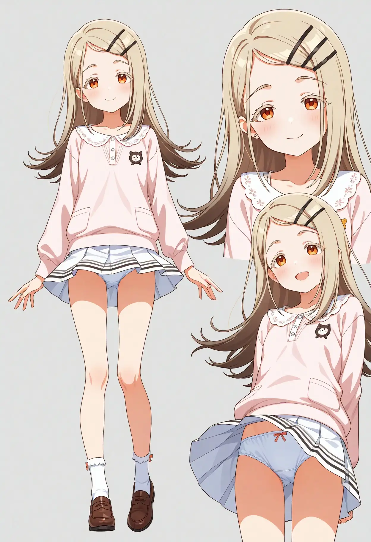 立ち絵とローアングル【篠澤広風1】 2ページ