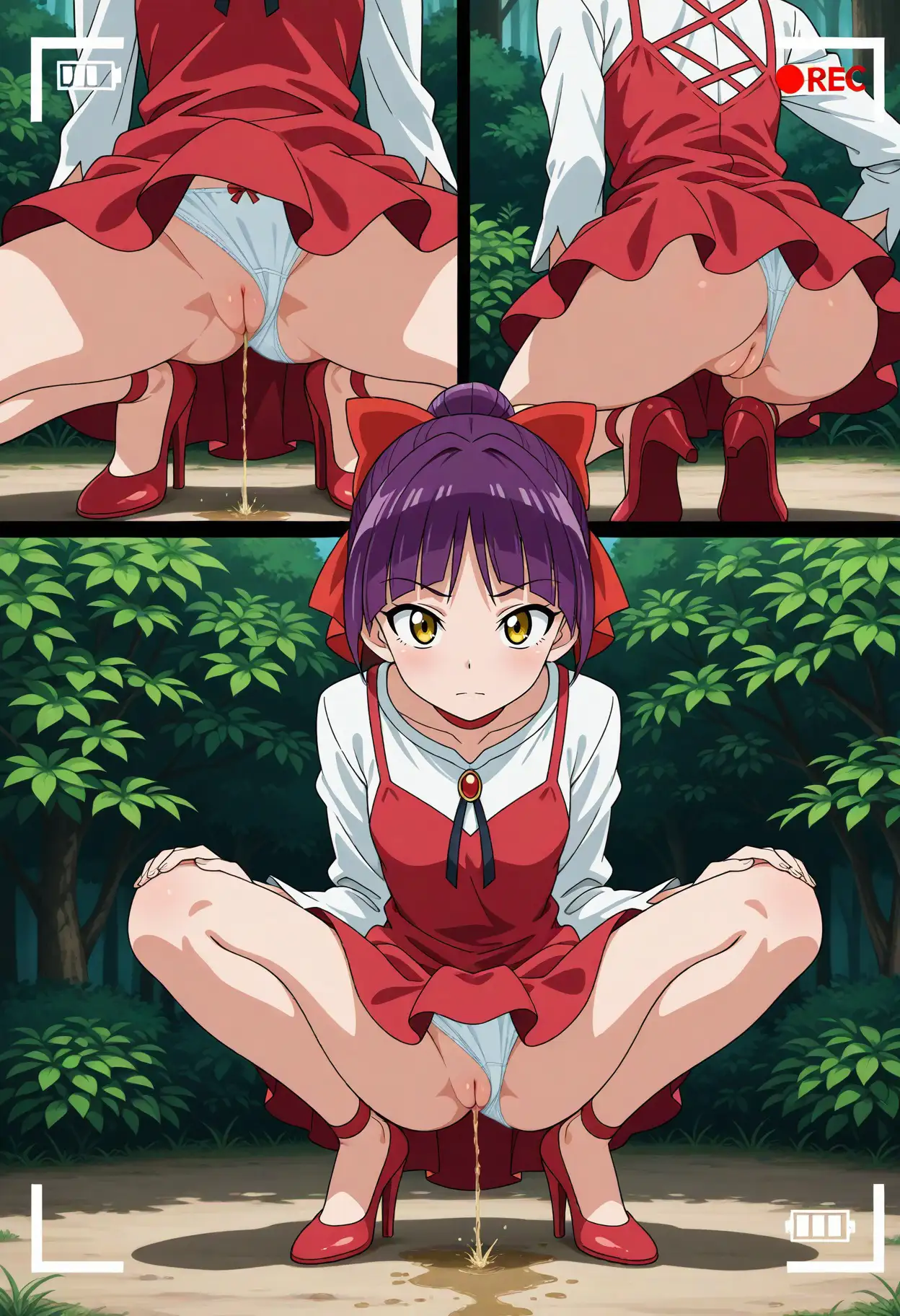 スカート内盗撮、着替え盗撮、野ション、野外露出風【ねこ娘風1】 3ページ