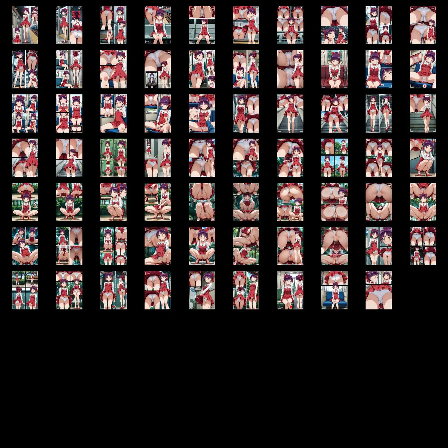 スカート内盗撮、着替え盗撮、野ション、野外露出風【ねこ娘風1】 8ページ