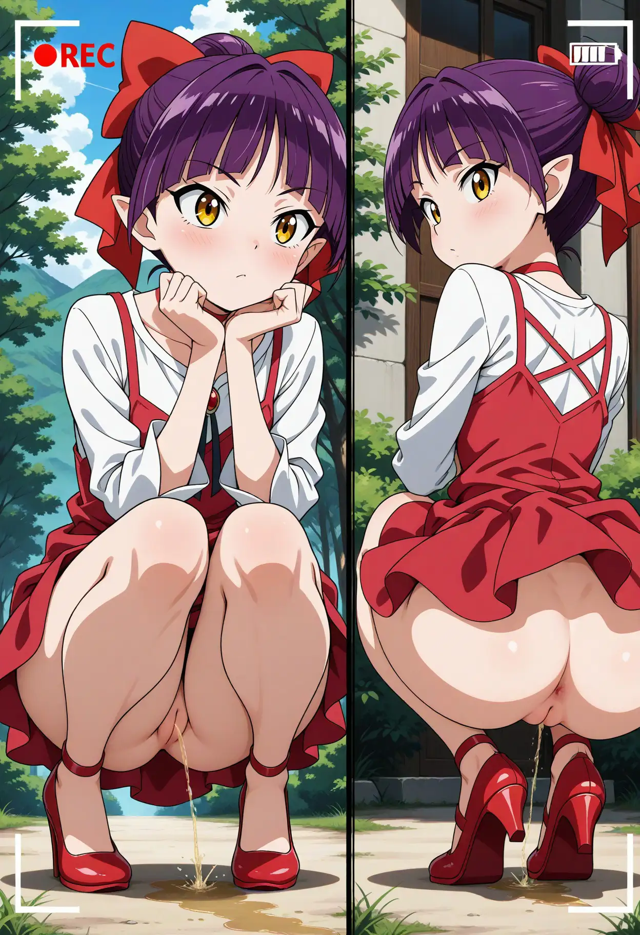 スカート内盗撮、着替え盗撮、野ション、野外露出風【ねこ娘風1】 16ページ