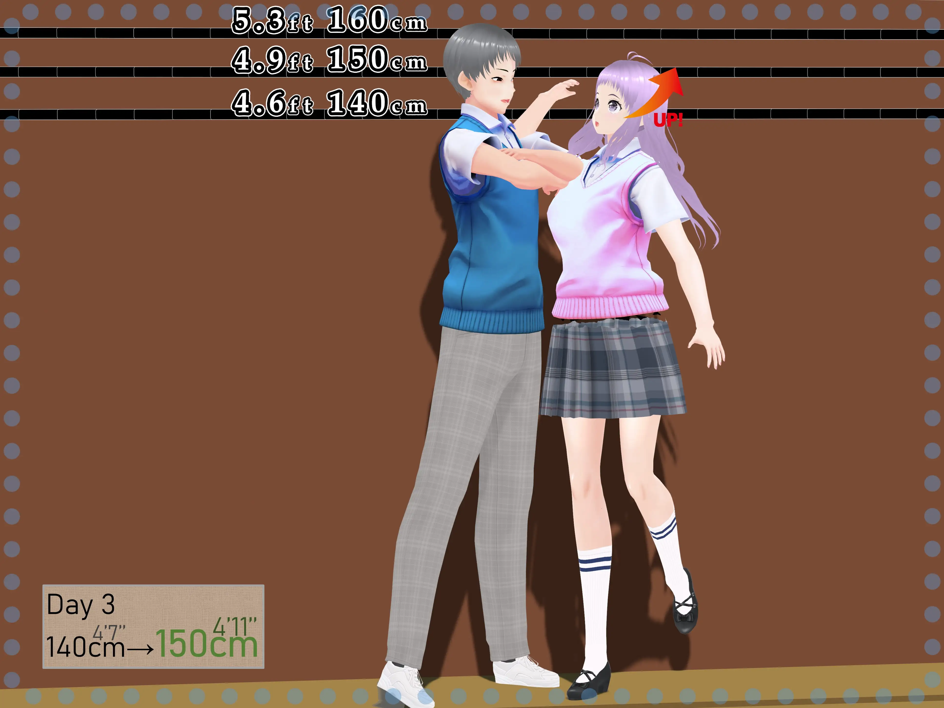 女子だけデカく 男子を追い抜く 成長音〜段差編〜 21ページ