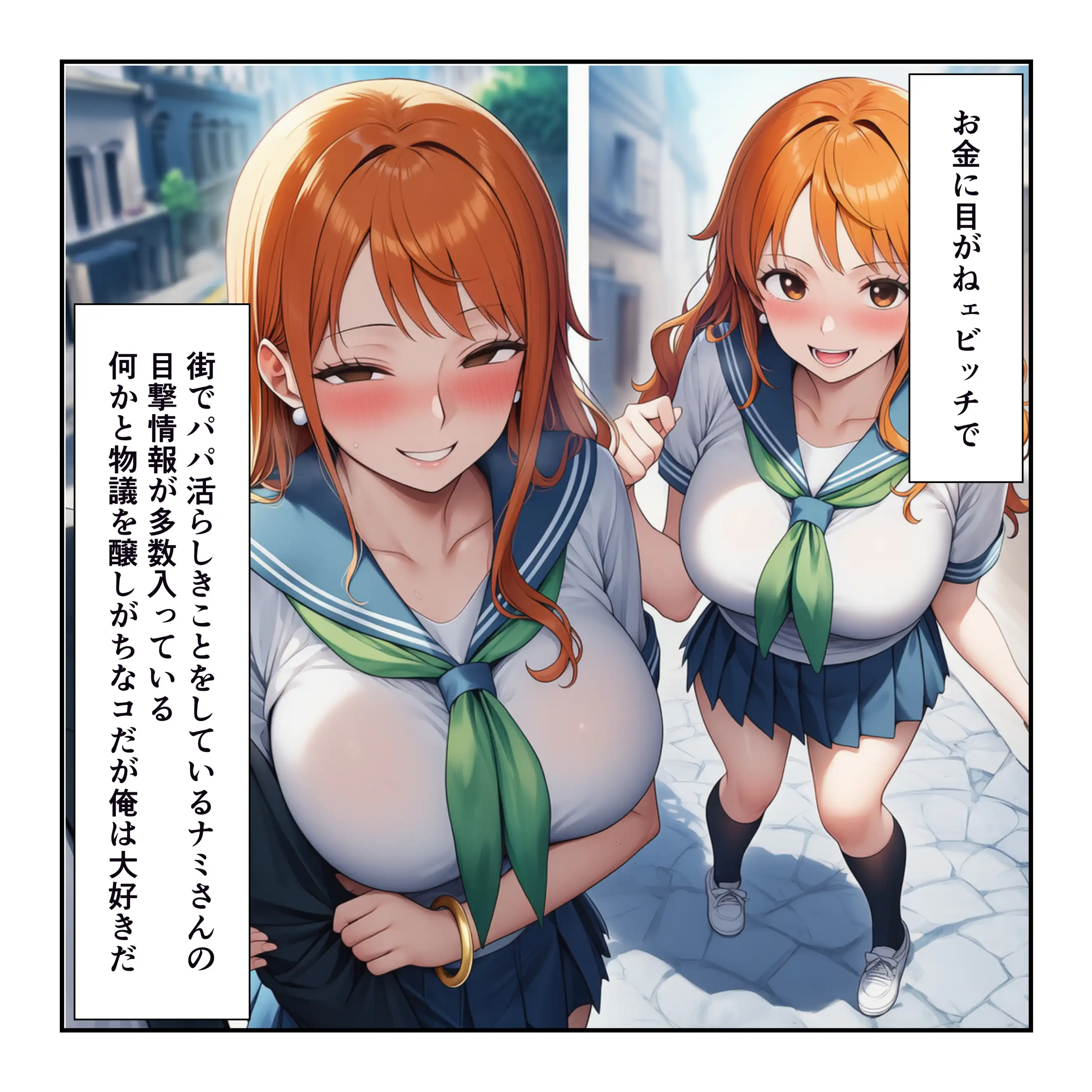 ハーレム温泉修学旅行で学園四天王美女に中出し！【ナミ・ロビン・ビビ・ハ〇コック】 8ページ