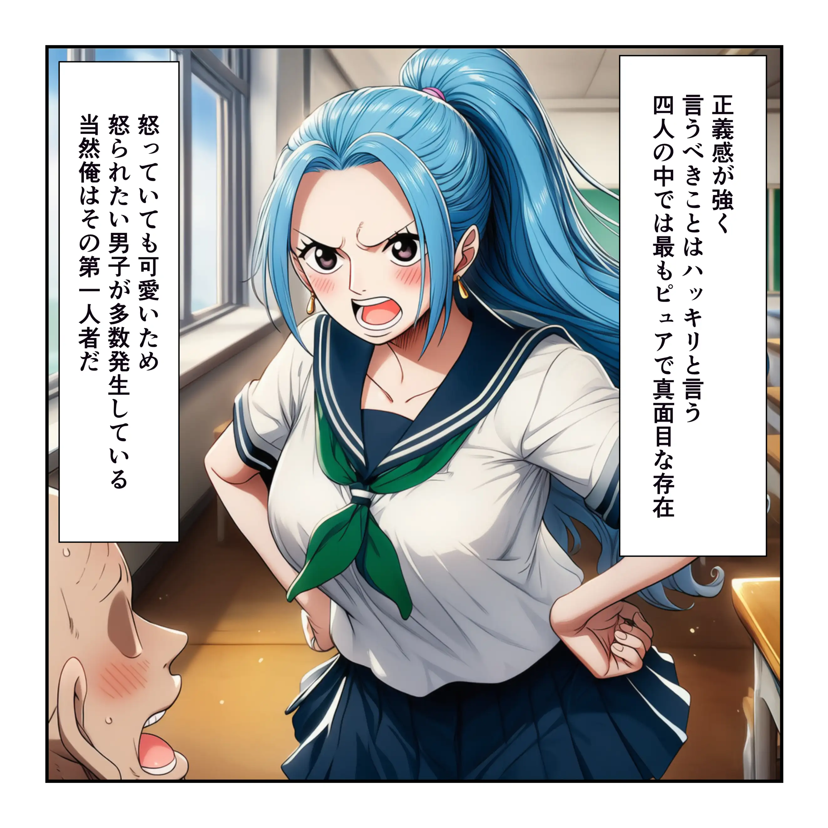ハーレム温泉修学旅行で学園四天王美女に中出し！【ナミ・ロビン・ビビ・ハ〇コック】 10ページ