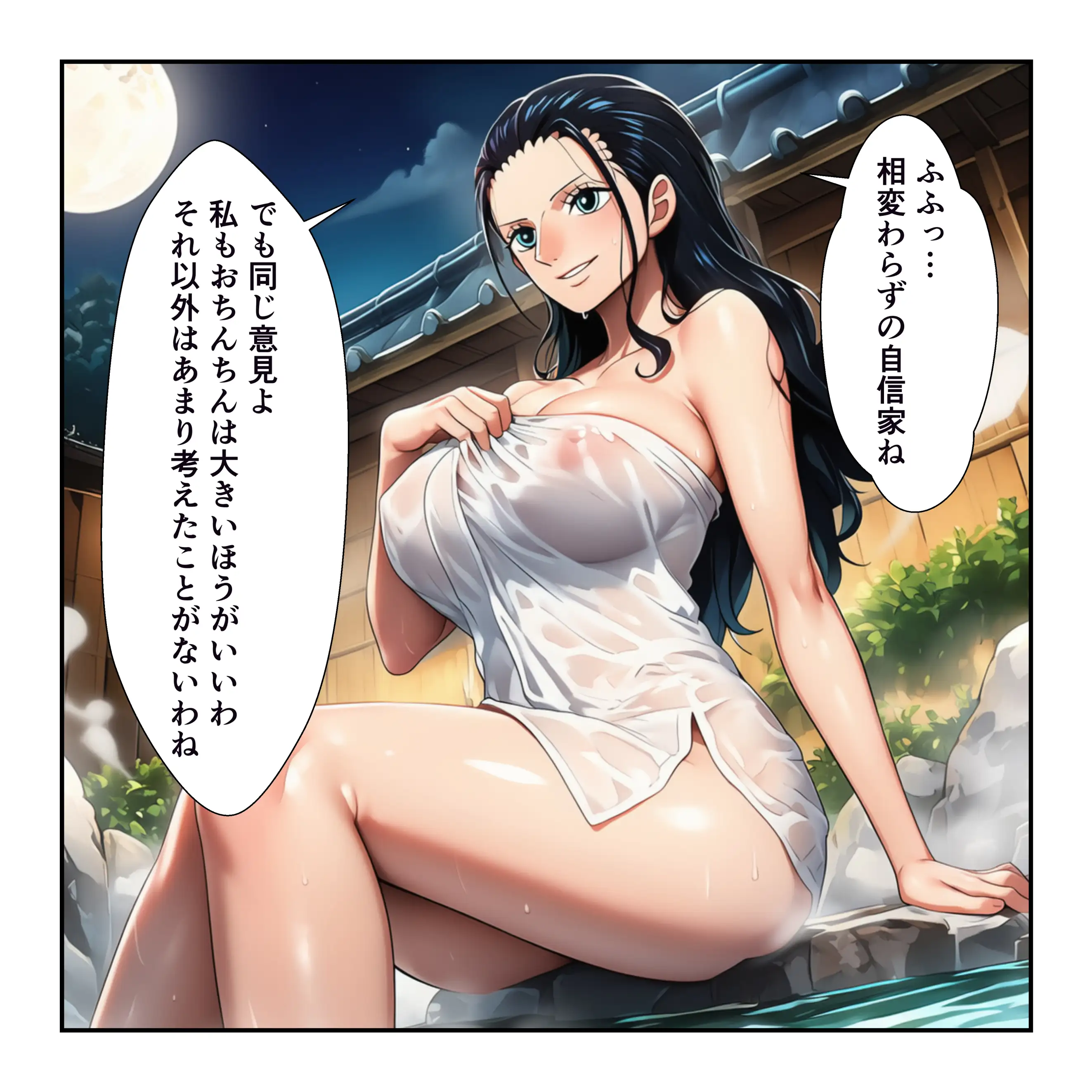 ハーレム温泉修学旅行で学園四天王美女に中出し！【ナミ・ロビン・ビビ・ハ〇コック】 21ページ