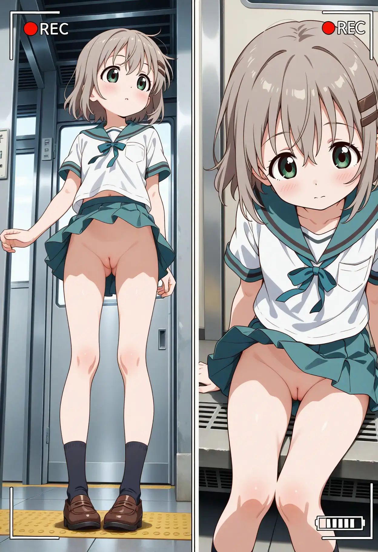 スカート内盗撮、着替え盗撮、野ション、野外露出風【雪村あおい風1】 14ページ