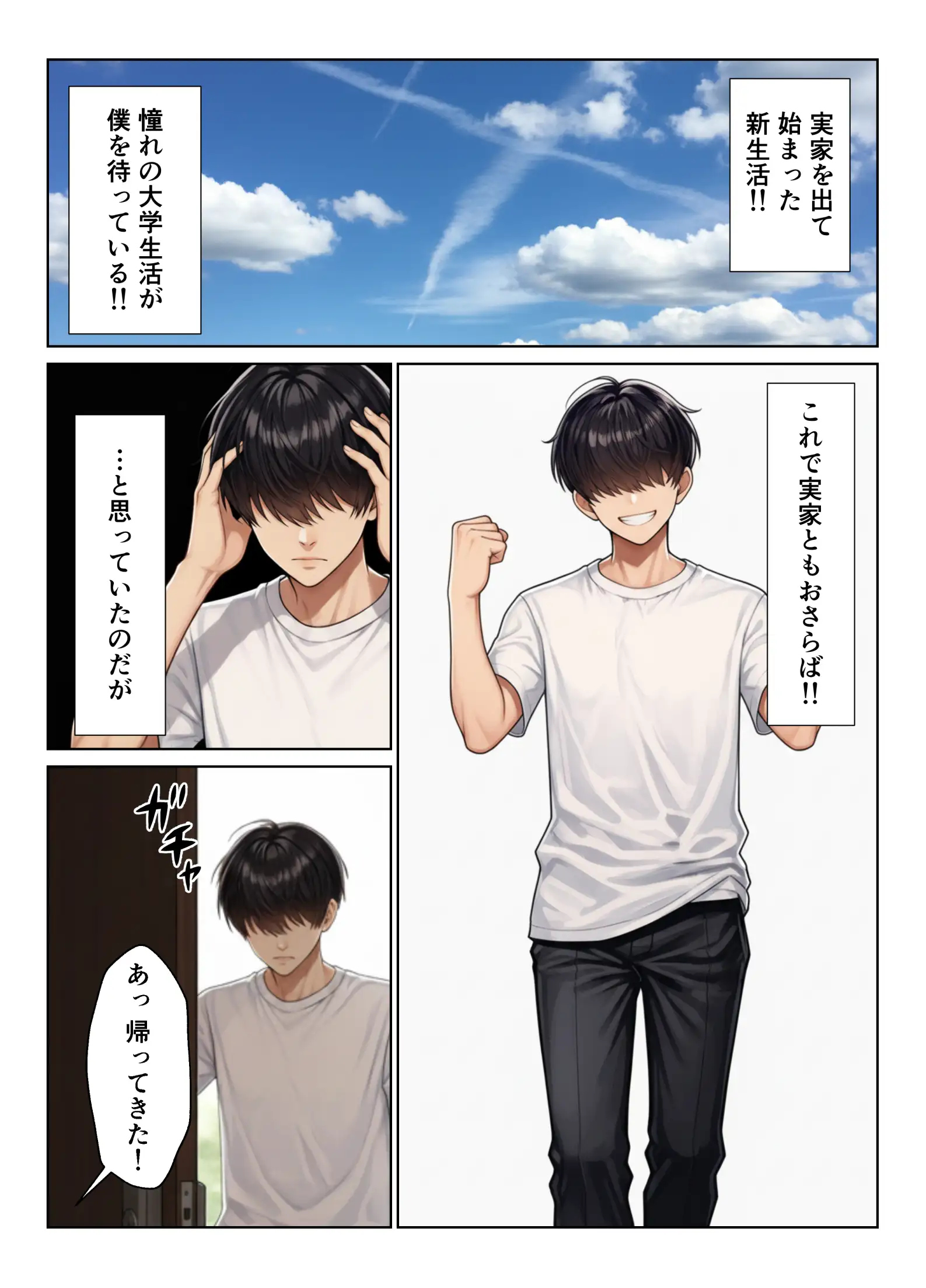 見られて始まるハーレムデイズ ハーレムシェアハウス 1ページ