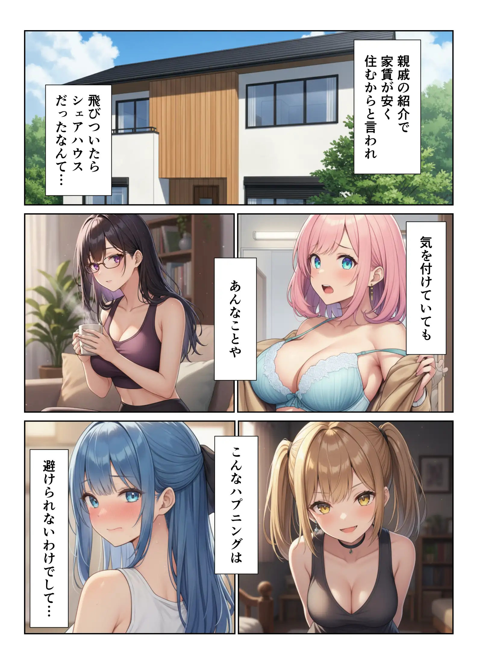 見られて始まるハーレムデイズ ハーレムシェアハウス 3ページ