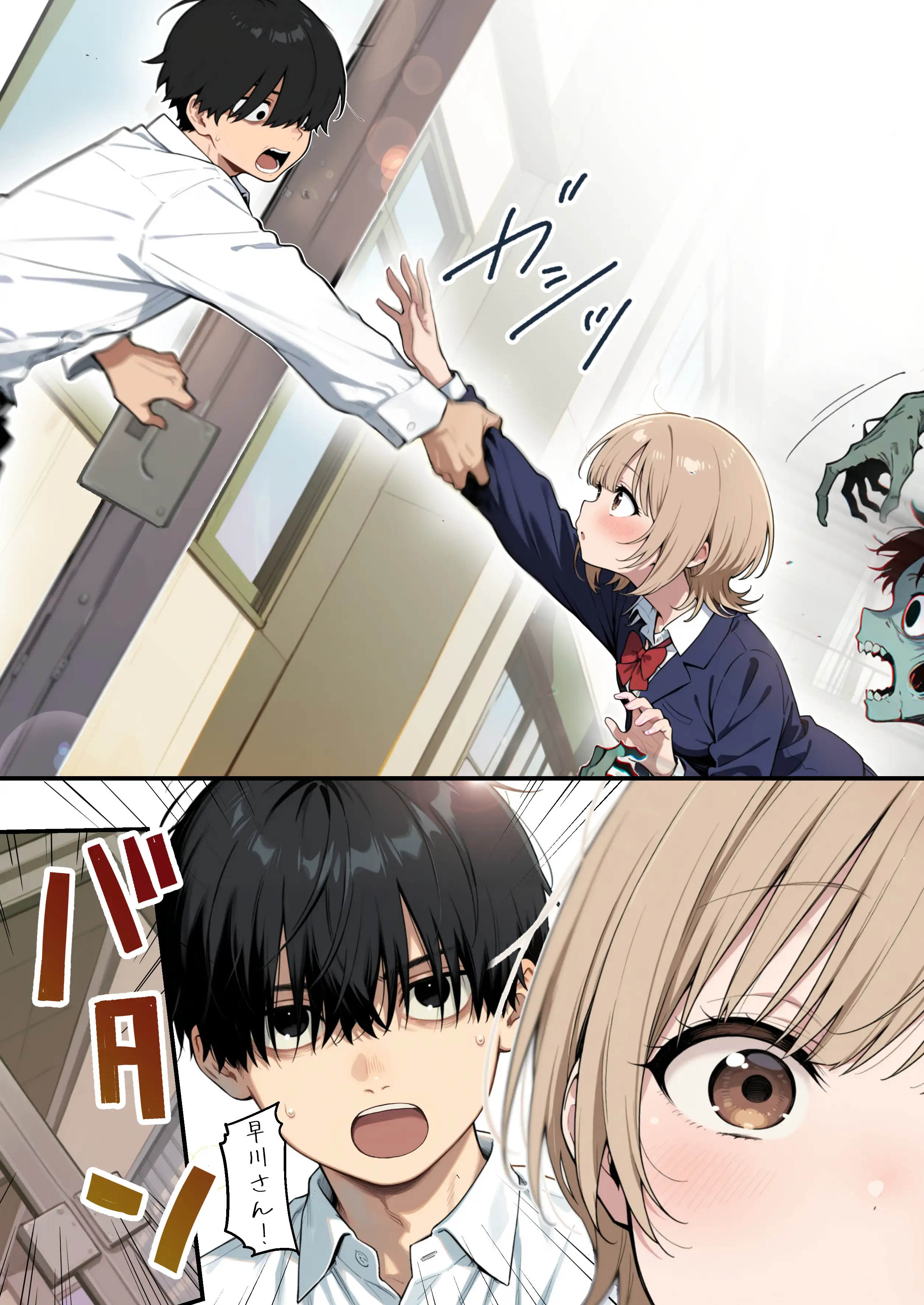 ゾンビに支配された学園で冴えない童貞のオタク君が少女たちの救世主になる話 8ページ