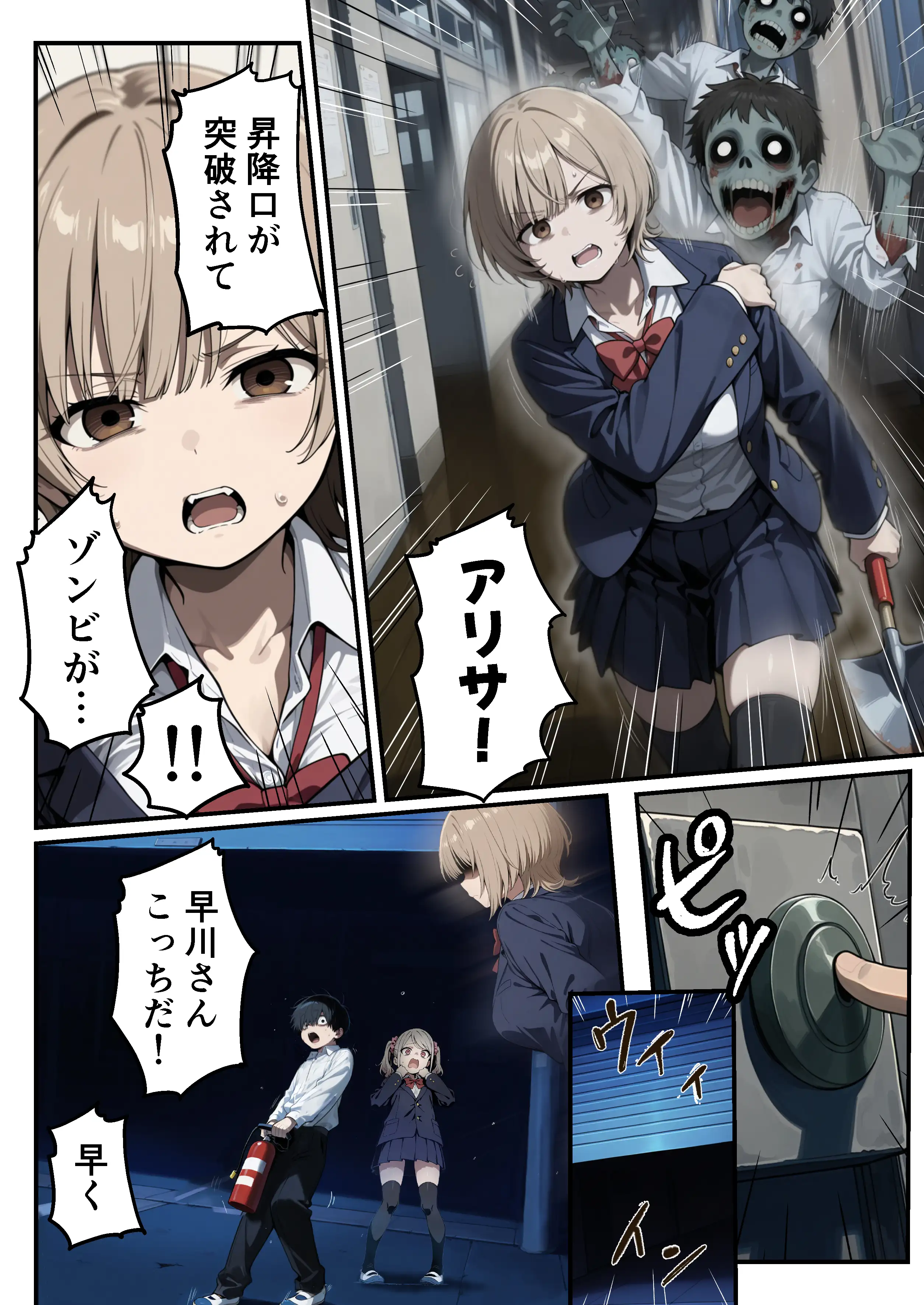 ゾンビに支配された学園で冴えない童貞のオタク君が少女たちの救世主になる話 26ページ