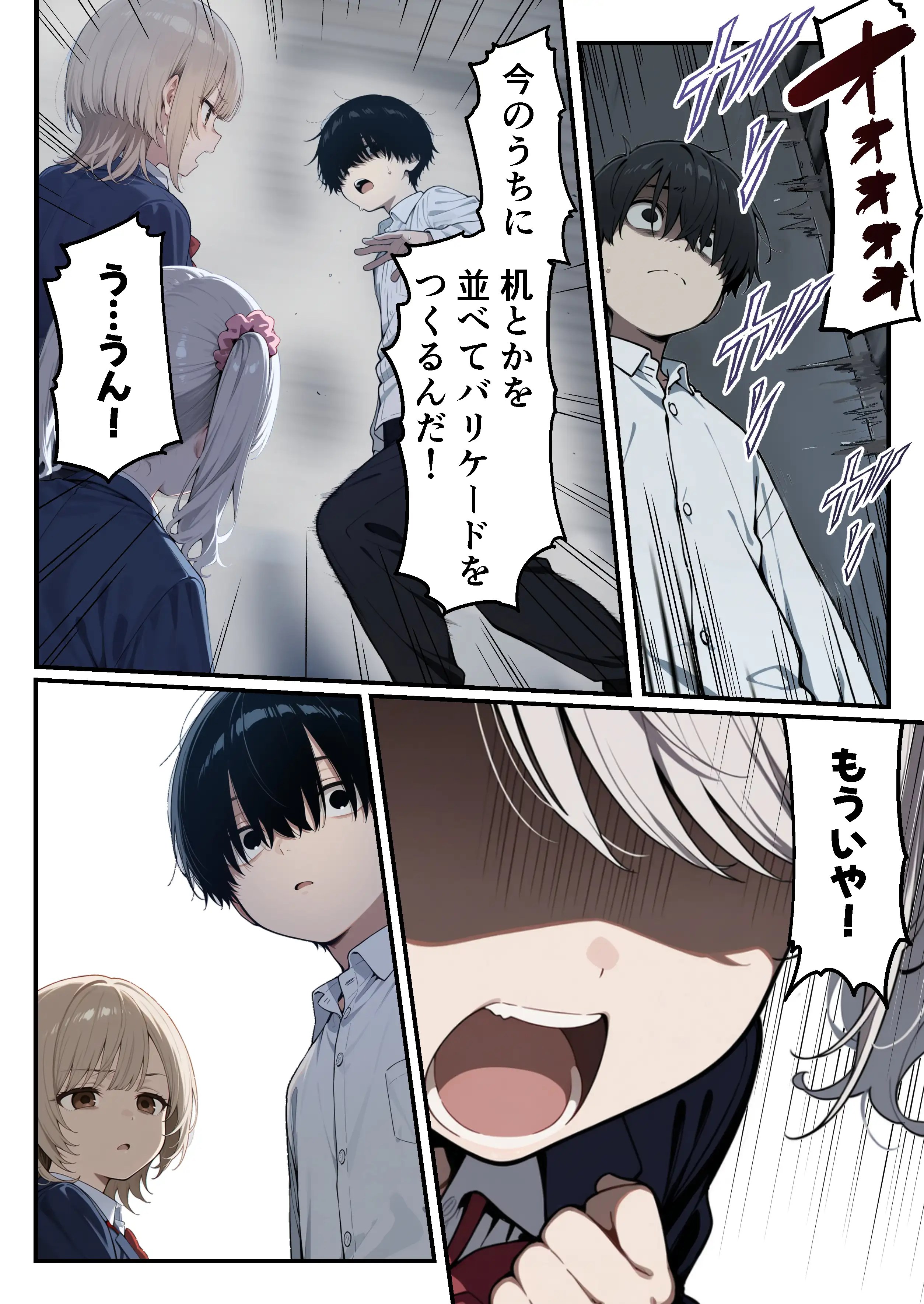 ゾンビに支配された学園で冴えない童貞のオタク君が少女たちの救世主になる話 28ページ