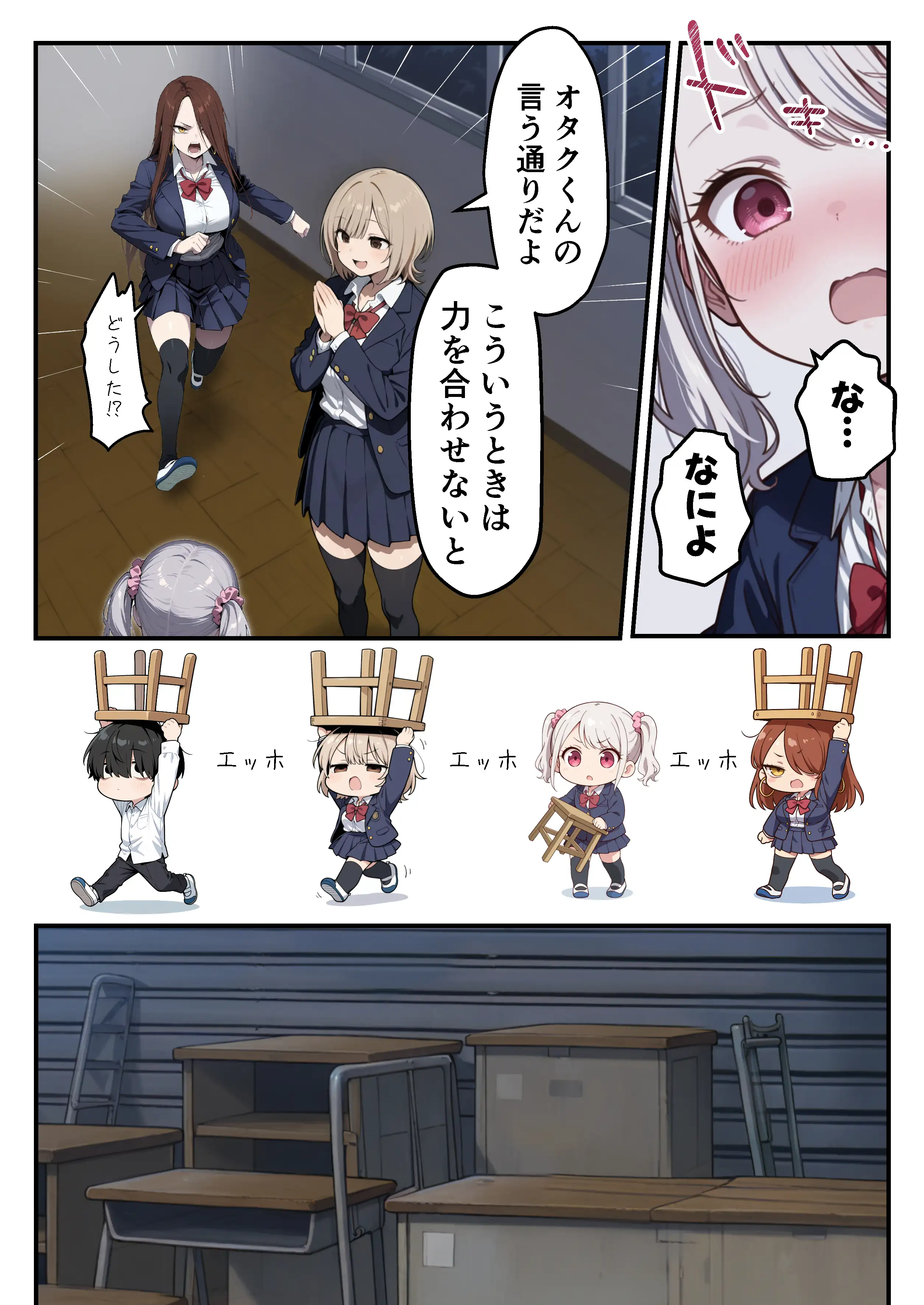 ゾンビに支配された学園で冴えない童貞のオタク君が少女たちの救世主になる話 30ページ