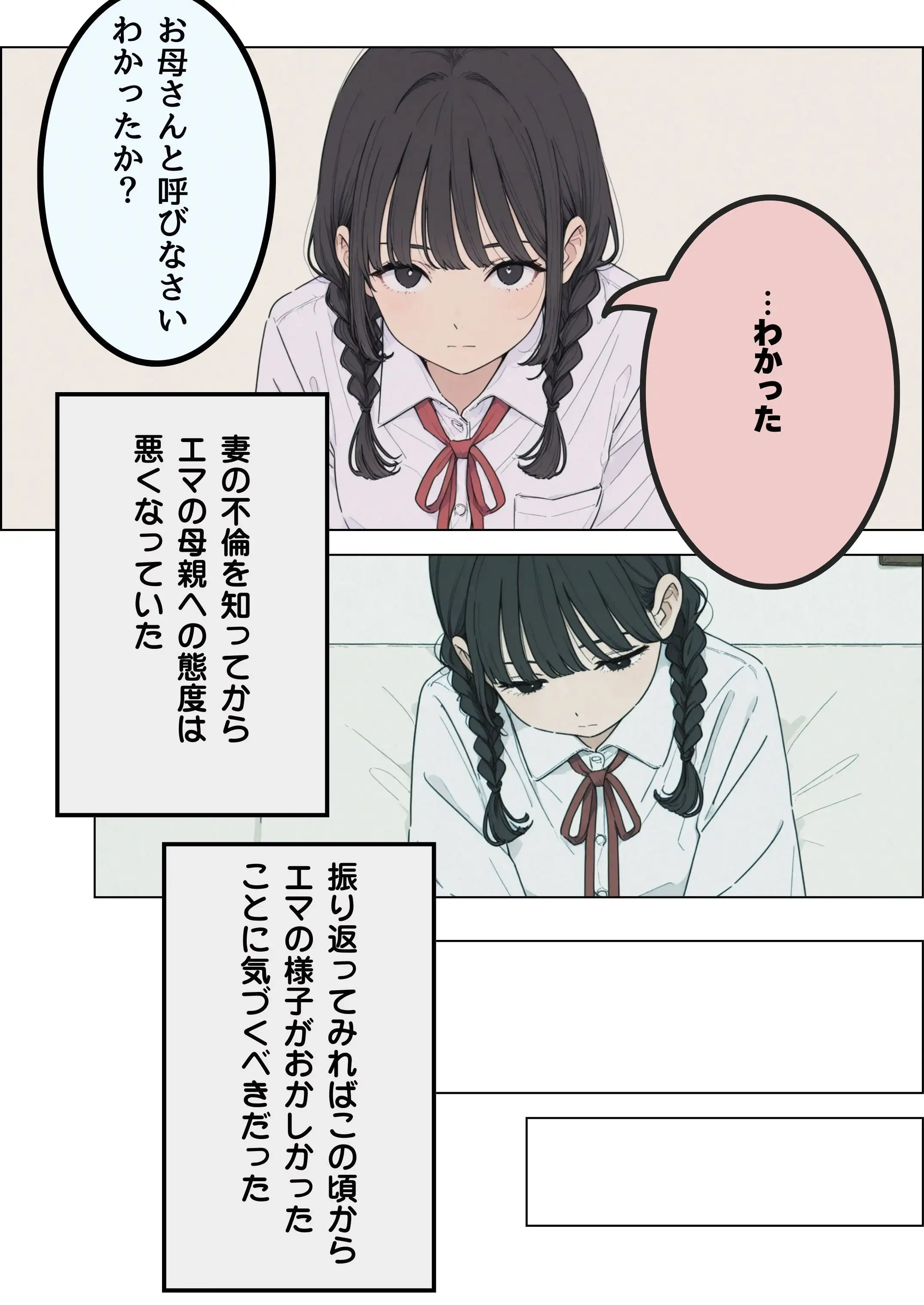 傷心の父親とそれを慰める娘 7ページ