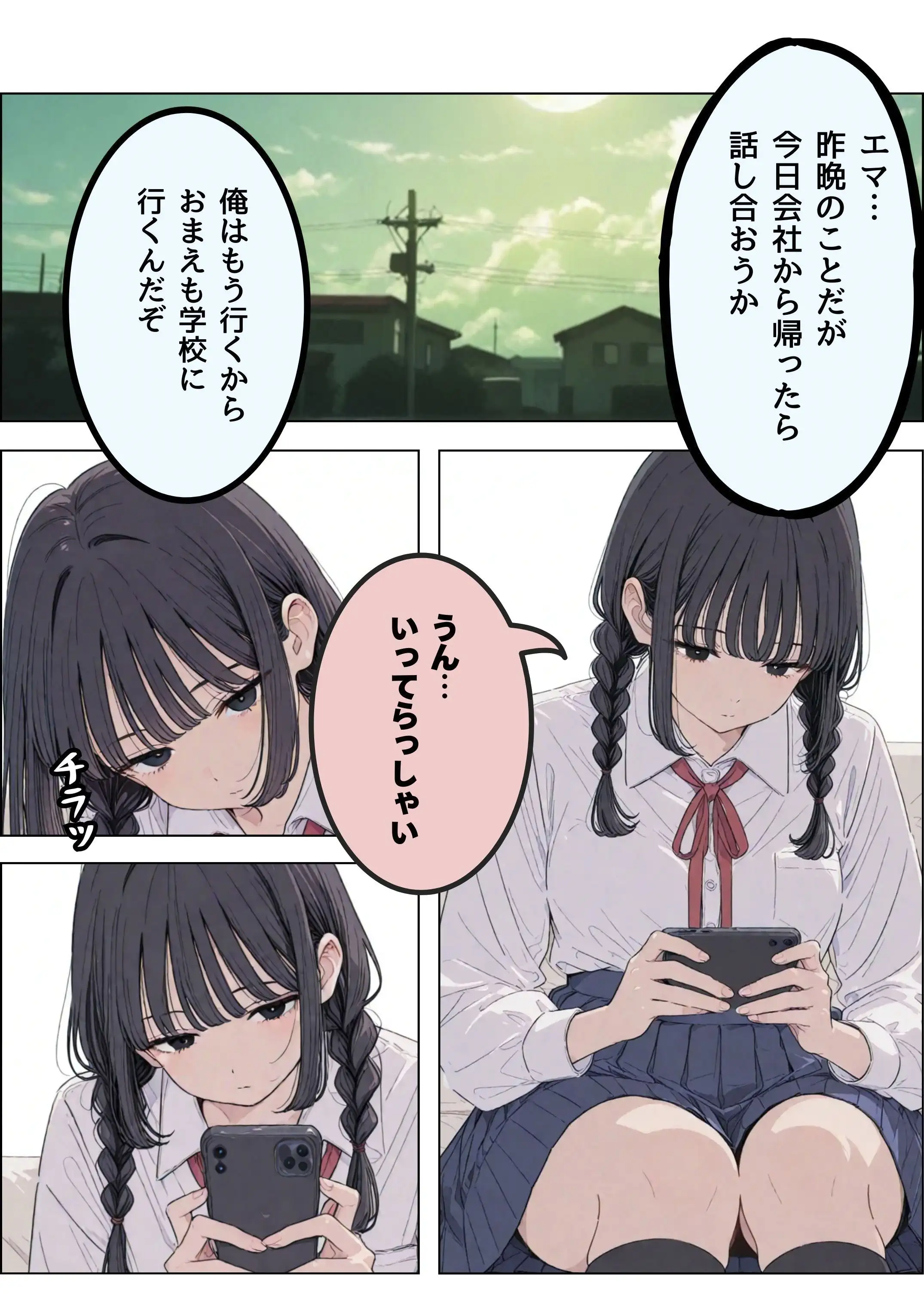 傷心の父親とそれを慰める娘 20ページ