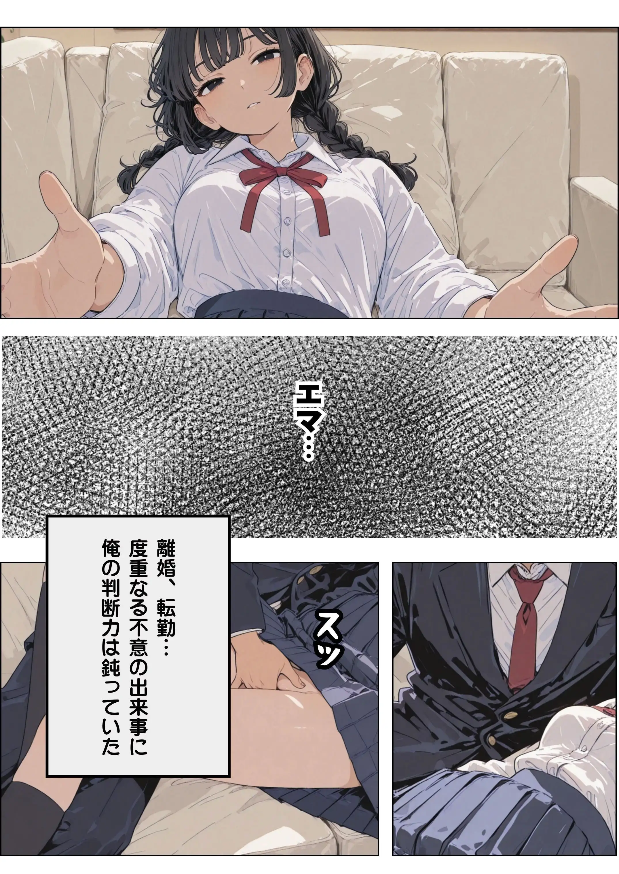 傷心の父親とそれを慰める娘 26ページ