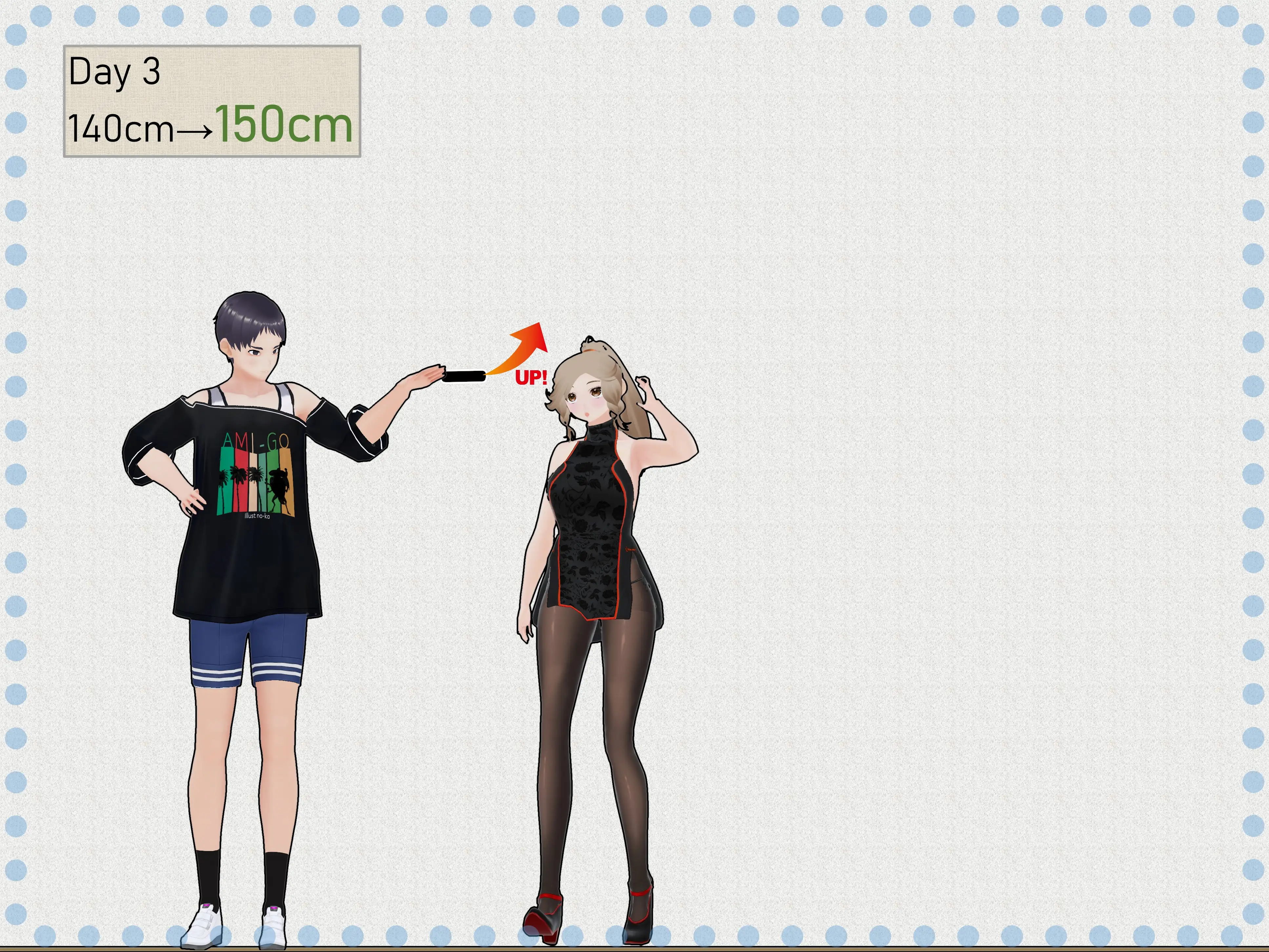 女子だけデカく 男子を追い抜く 成長音〜捕らわれ娘編〜 18ページ