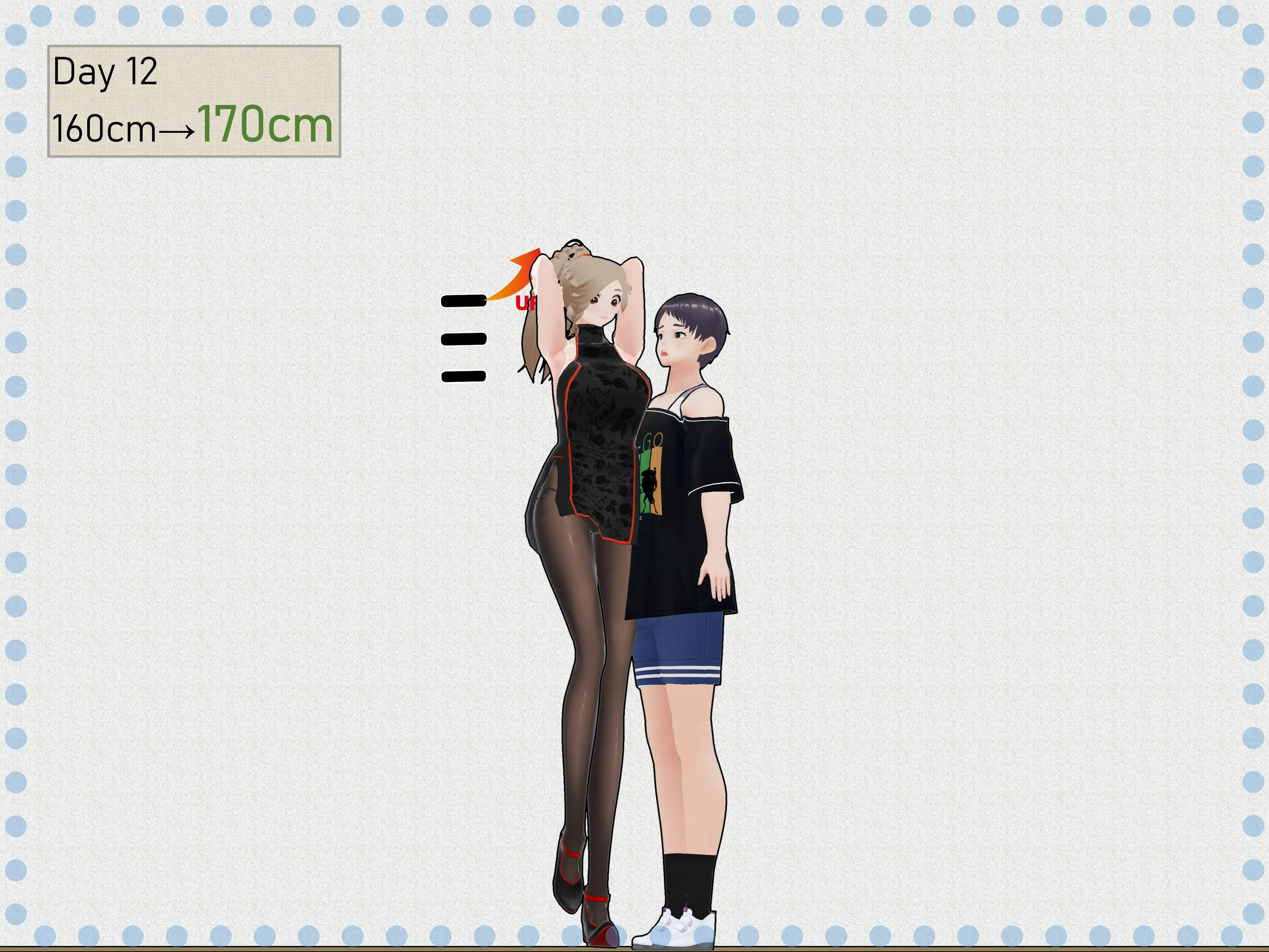 女子だけデカく 男子を追い抜く 成長音〜捕らわれ娘編〜 33ページ