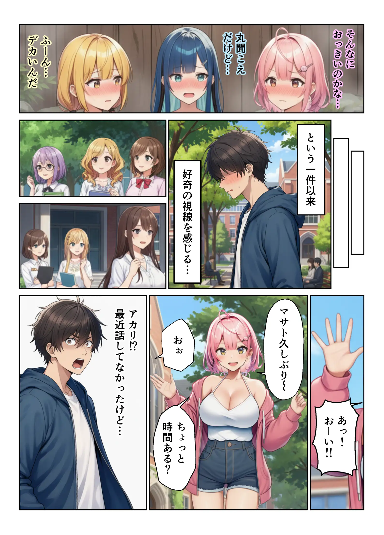 デカチンがバレたらハーレムになった話！！ 6ページ