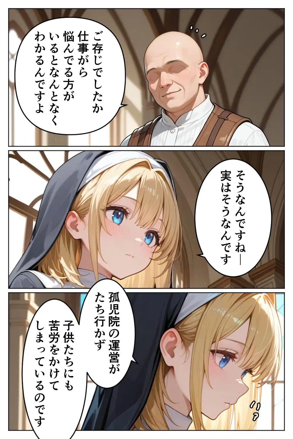 異世界ぶっかけ（シスター編）白濁幸運シリーズ 4ページ