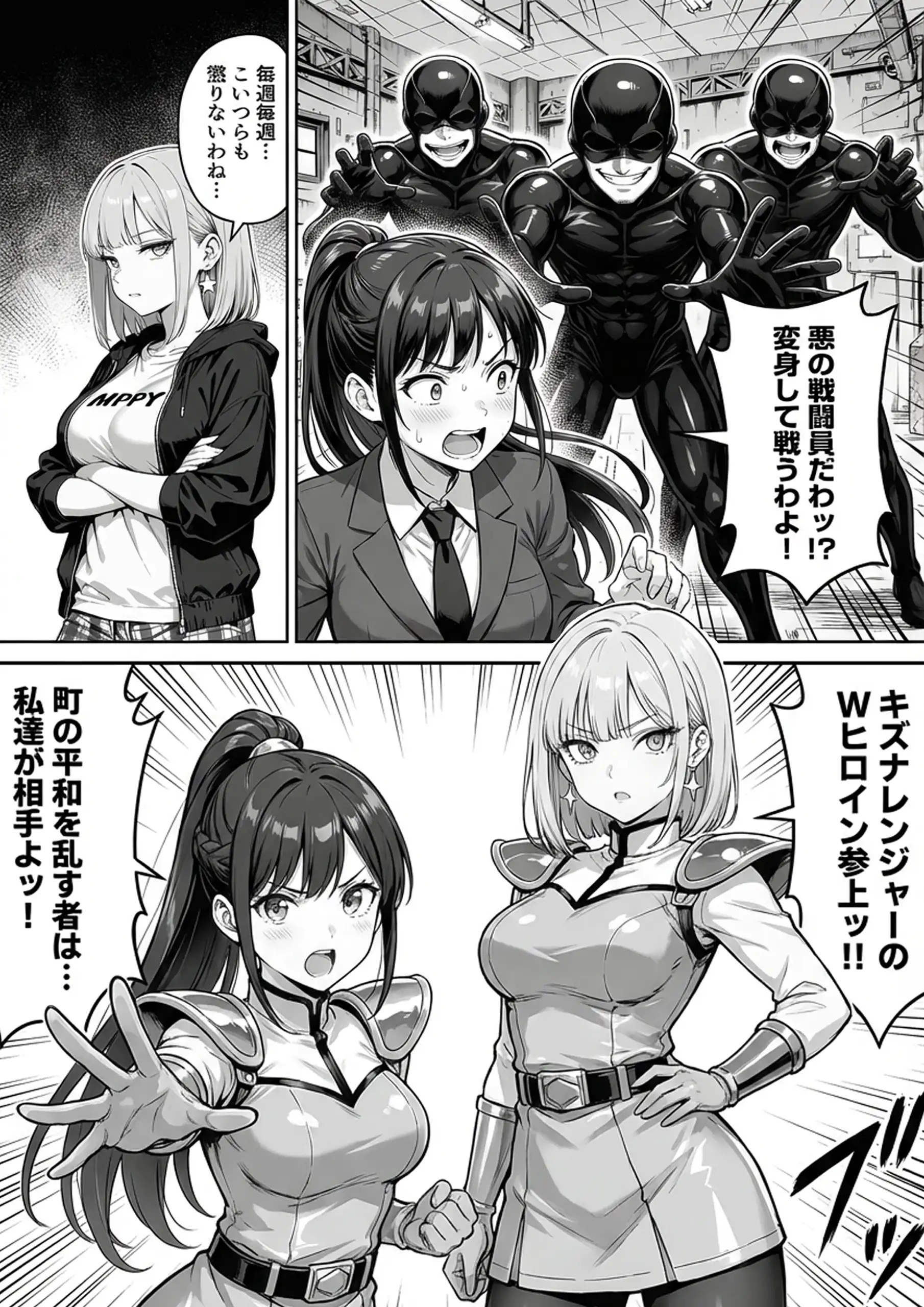 正義の戦隊ヒロイン!無限ハードSEXで戦えないほど快楽依存に調教され悪の組織に完堕ちする!・後編 33ページ