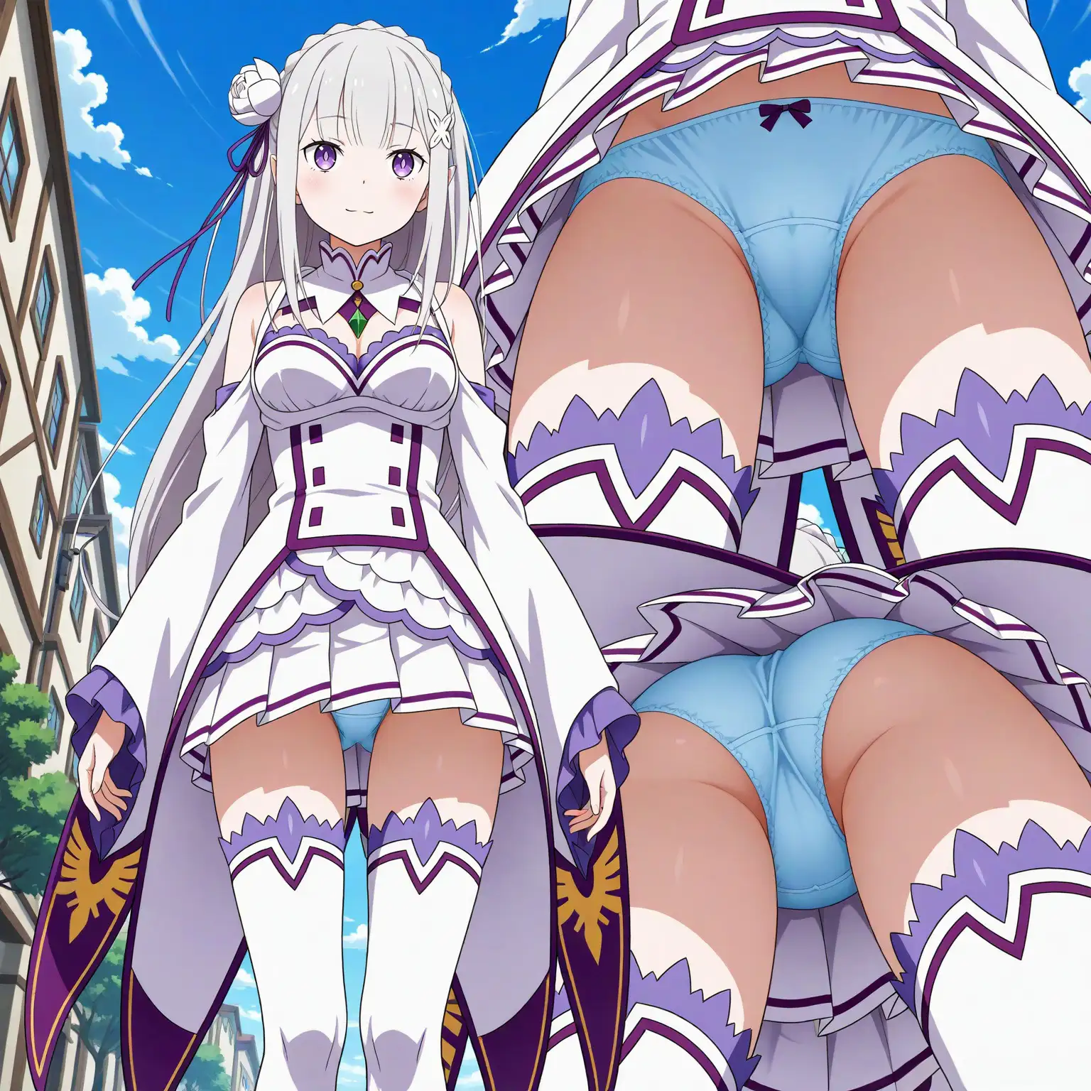 逆さ撮り、全裸露出風【Re:ゼロから始める異世界生活風1】 22ページ