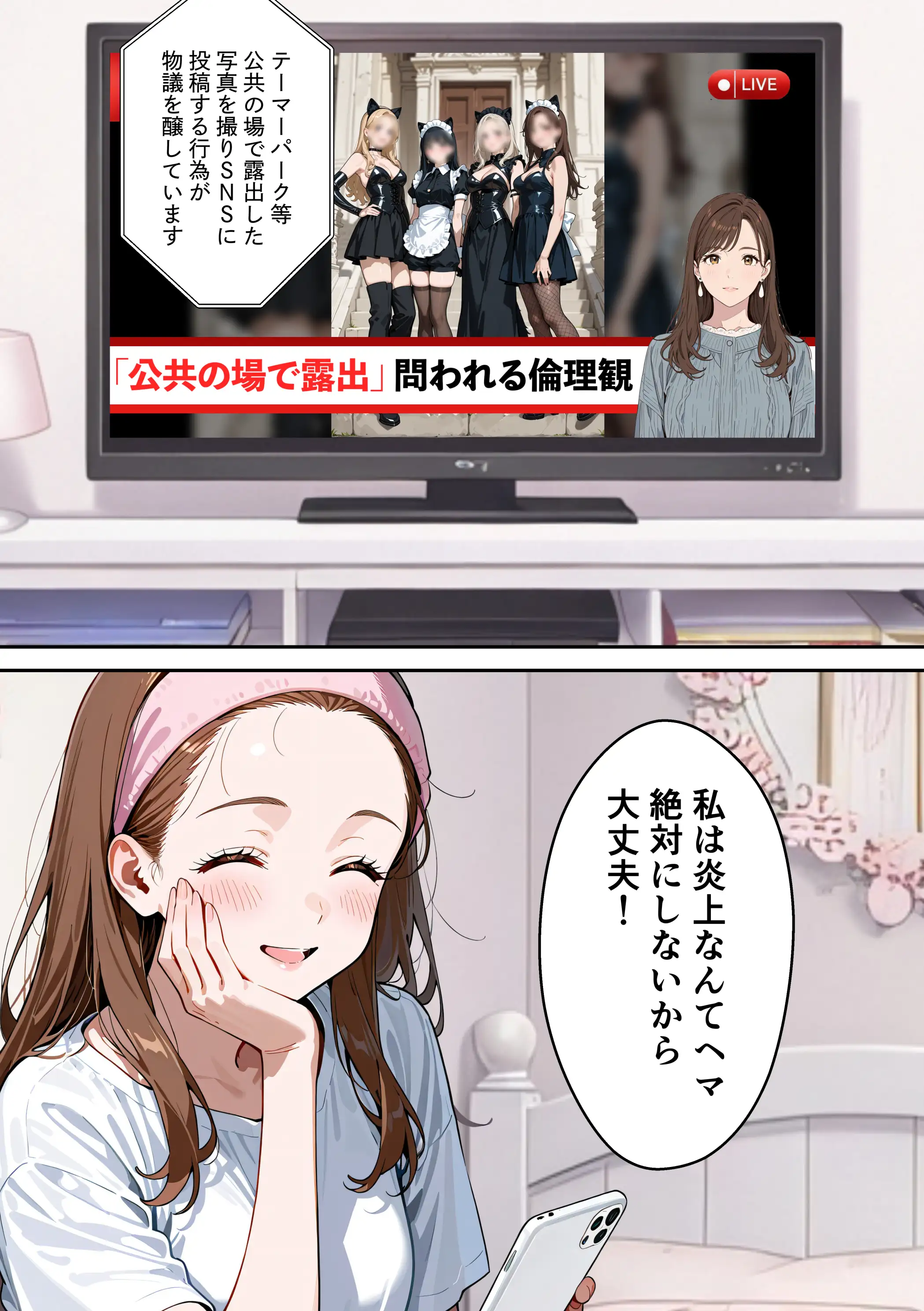 水着ユ○バ -承認欲求モンスターJDが、水着ユ○バでSNS炎上を切っ掛けにネット公開SEXした話- 98ページ