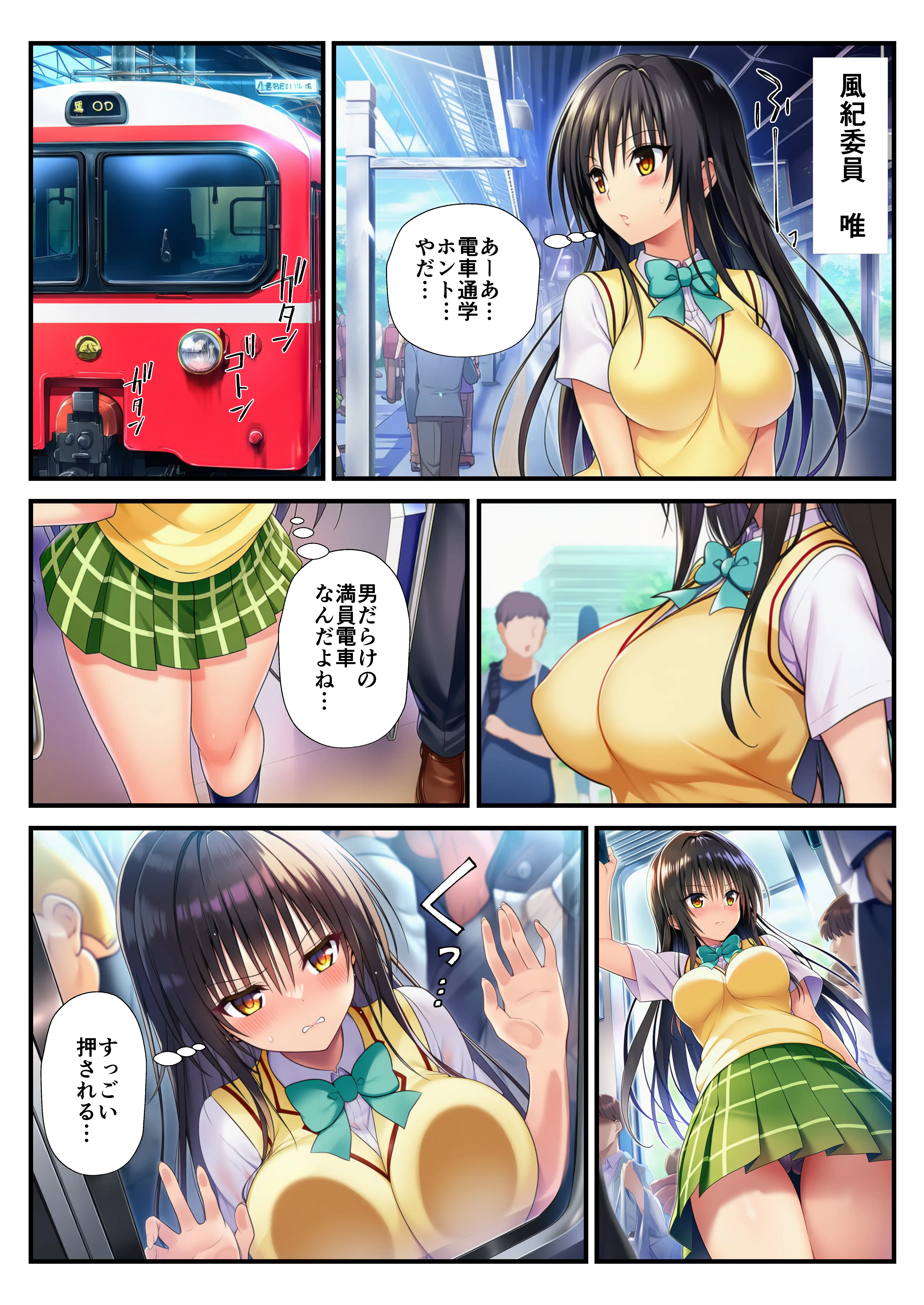 とらぶる痴〇電車！JKマ〇コに発射しまーす！ 1ページ