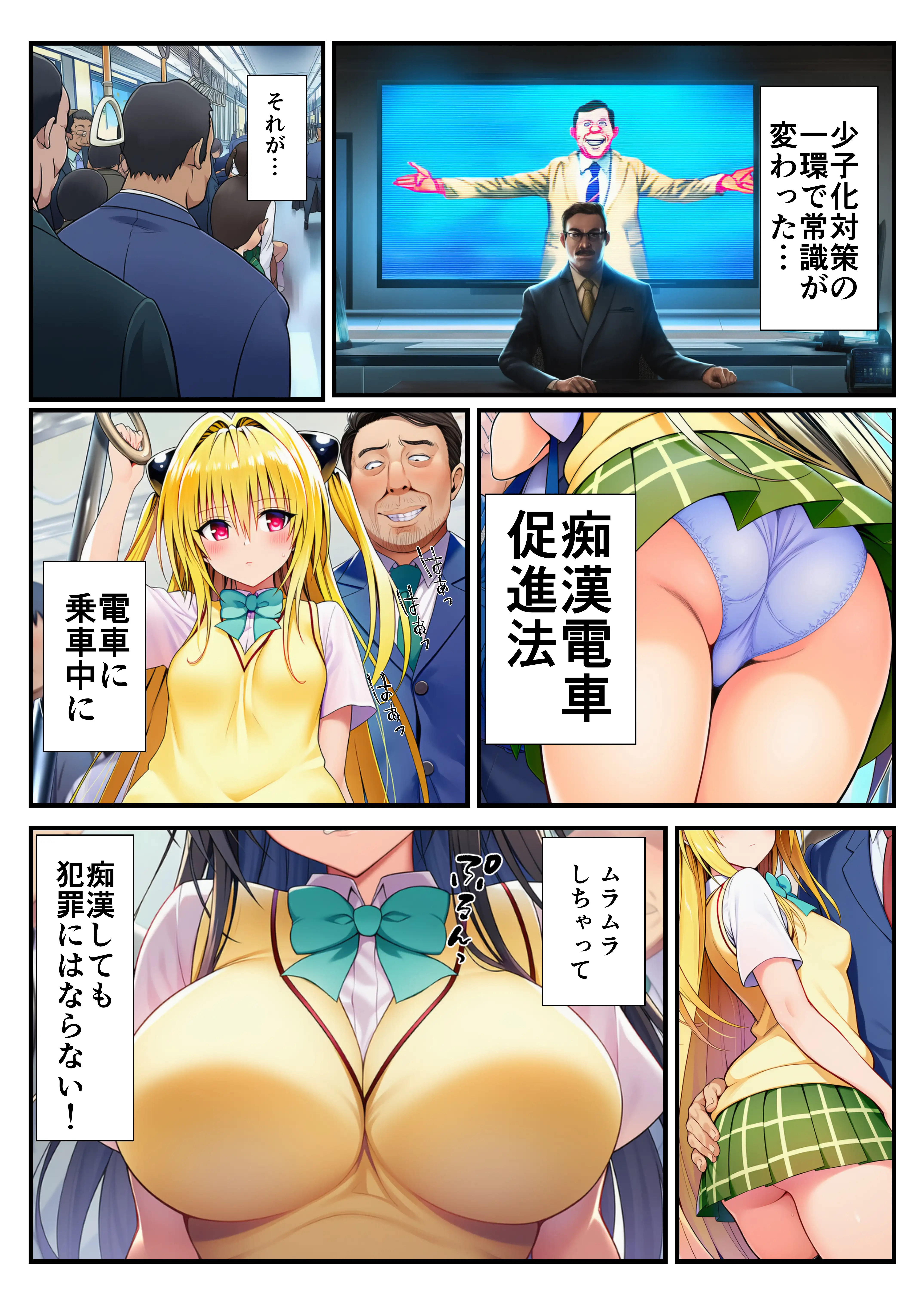 とらぶる痴〇電車！JKマ〇コに発射しまーす！ 6ページ