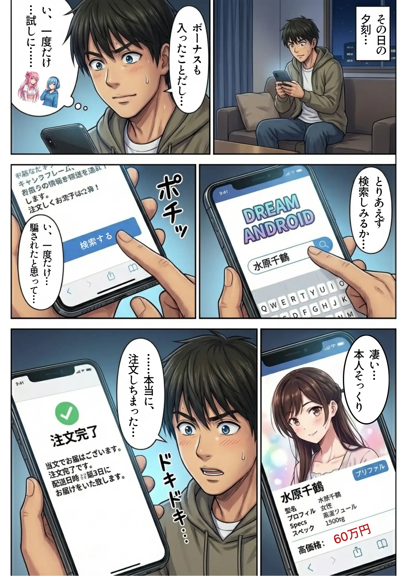 ドリームアンドロイド1話 水原千鶴 3ページ