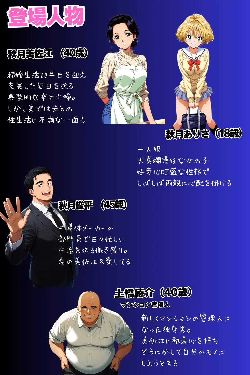 母娘娯楽2〜管理人の罠に堕ちた母娘〜  美佐江（母）の章（前編） 2ページ