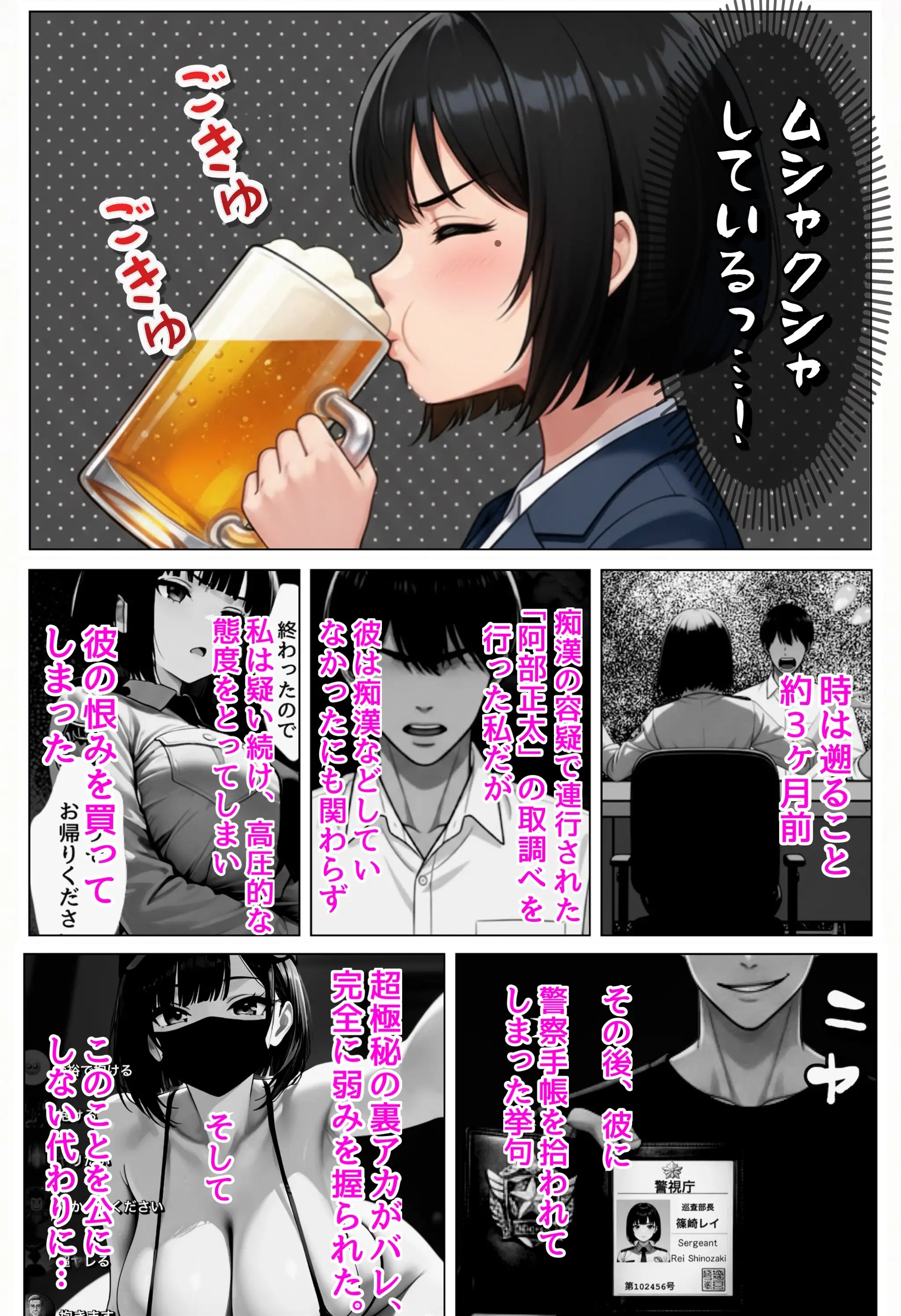 強気な裏アカ警察官を潮だくセックスでわからせたので再教育して完堕ちさせる話 3ページ