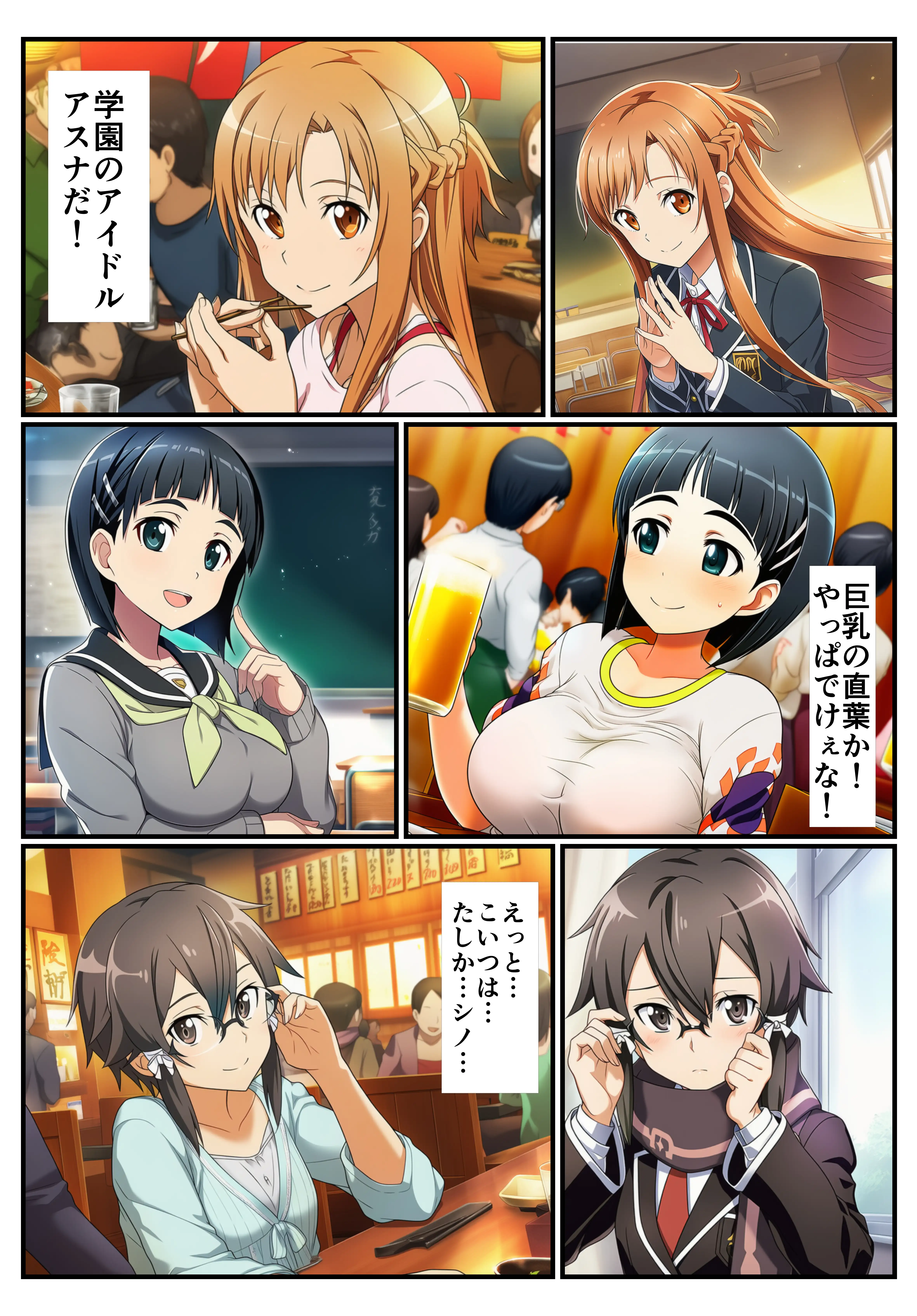 【催〇SA〇】アスナ達で筆おろしするキリト 3ページ