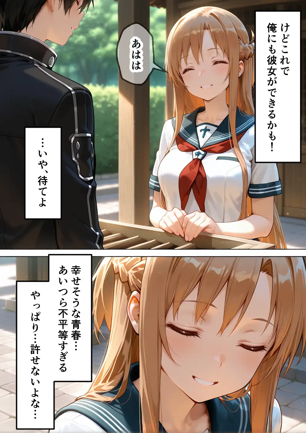 淫紋によって快楽 何度もイかされ寝取られる  アスナ編 13ページ