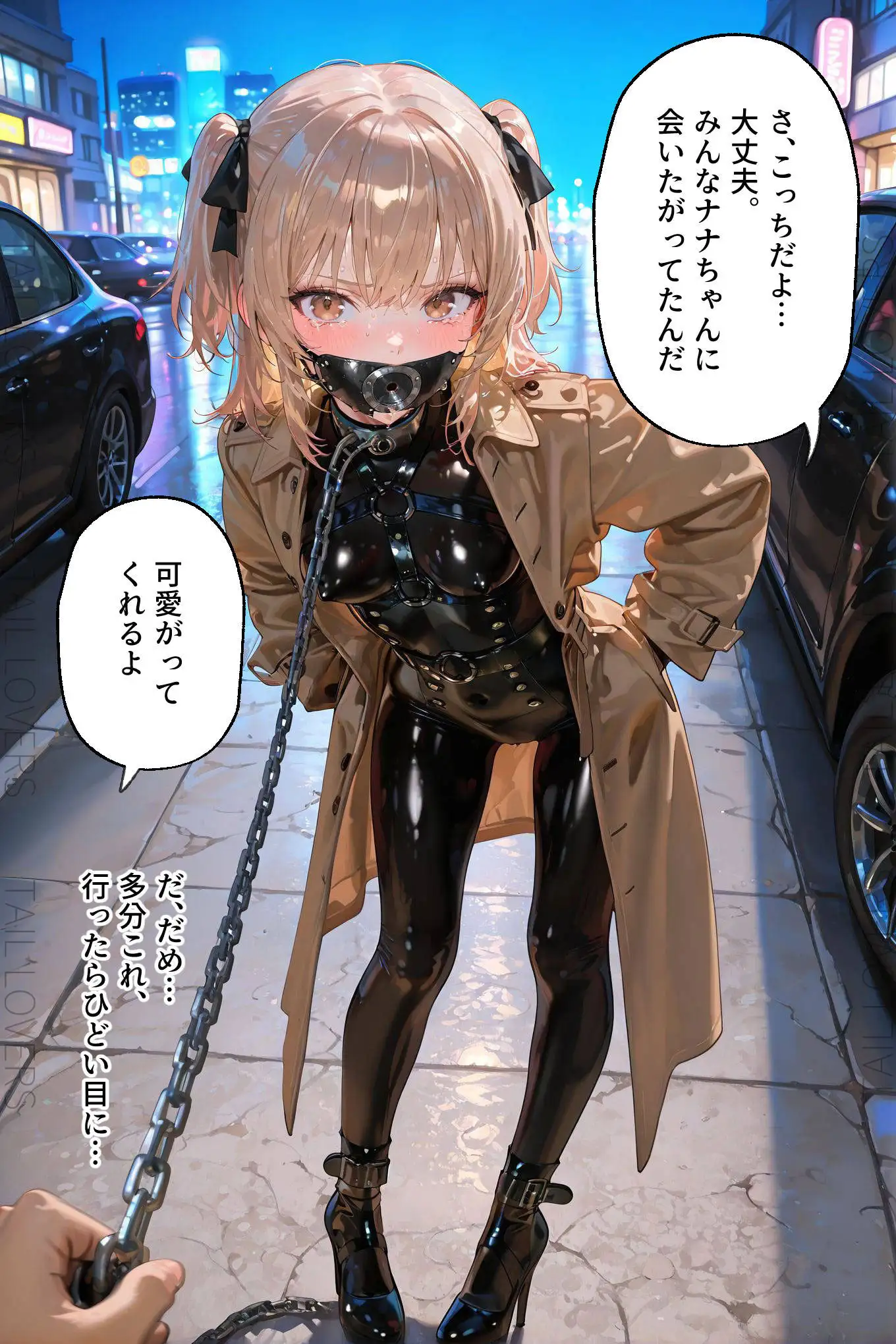 ドMラバースーツ女子の飼い方2｜遠隔バイブ散歩＆屋外排泄編 11ページ