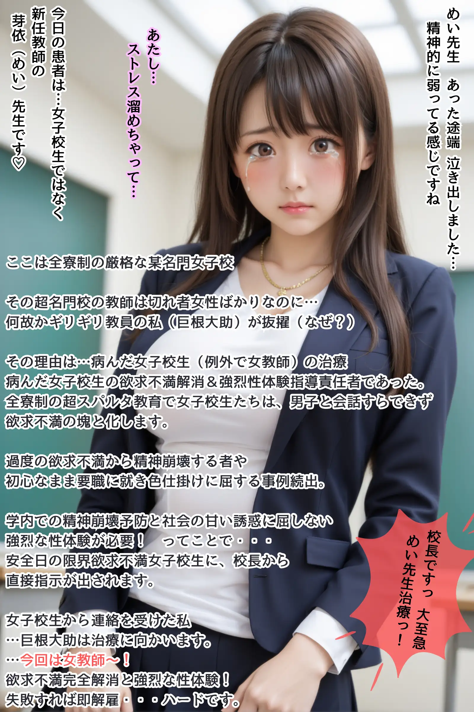 グラビア版 名門女子校の悩める女子校生マル秘治療大作戦（教師編）  めい先生の場合 2ページ