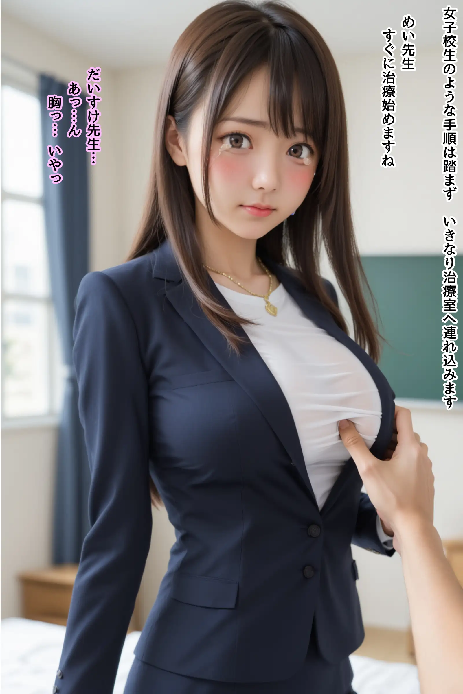 グラビア版 名門女子校の悩める女子校生マル秘治療大作戦（教師編）  めい先生の場合 5ページ