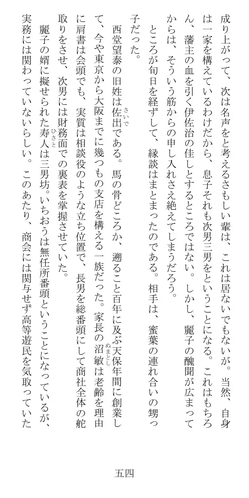 昭和隷淫記 贄花二輪  華族令嬢の縄嫁修業篇 55ページ