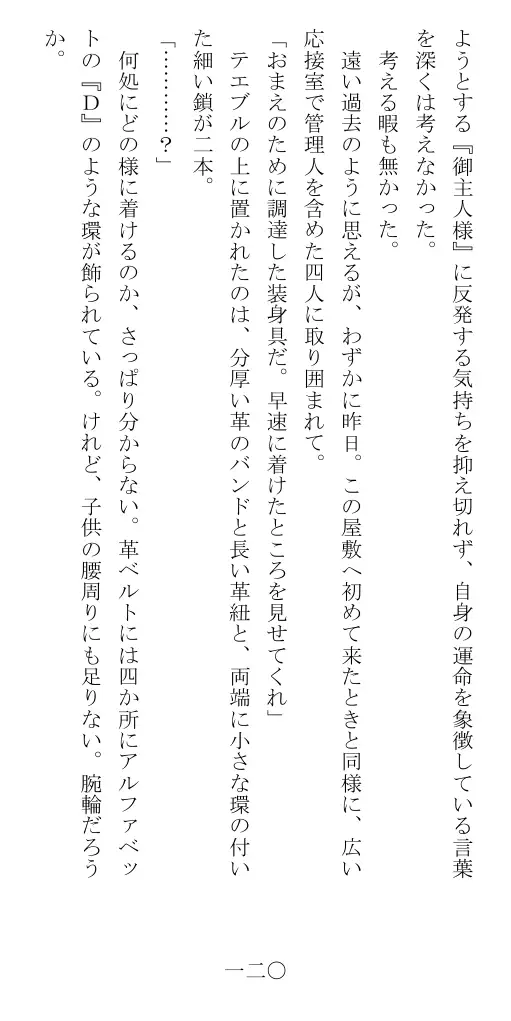 昭和隷淫記 贄花二輪  華族令嬢の縄嫁修業篇 121ページ
