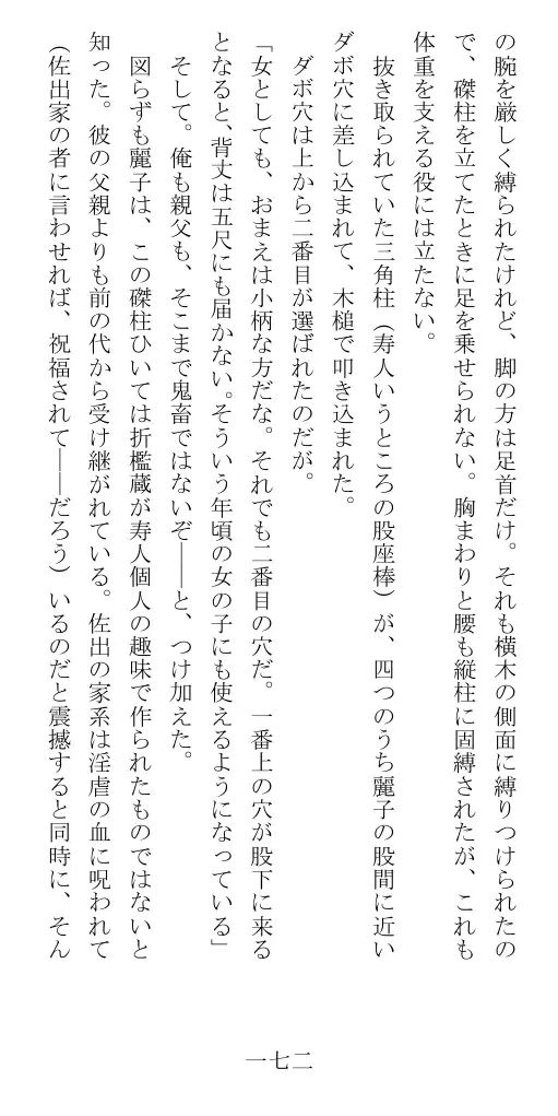 昭和隷淫記 贄花二輪  華族令嬢の縄嫁修業篇 173ページ