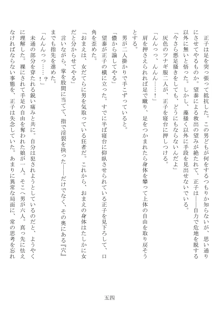 昭和隷淫記 贄花二輪  合気道娘の入淫痴凌篇 55ページ