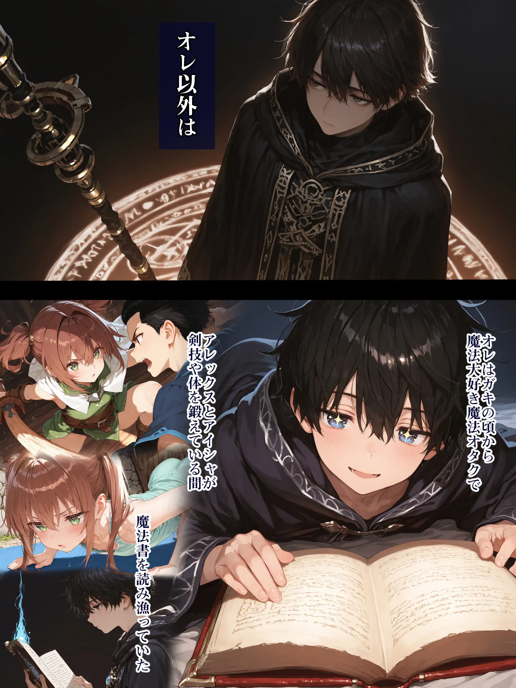 幼馴染冒険者パーティーのお荷物魔法使いオレ 失われた高等魔法スリープを覚えて皆にようやく恩返し！と思ったけど性欲を抑えきれずパーティーメンバーの眠姦孕ませレ◯プに使ってしまう 10ページ