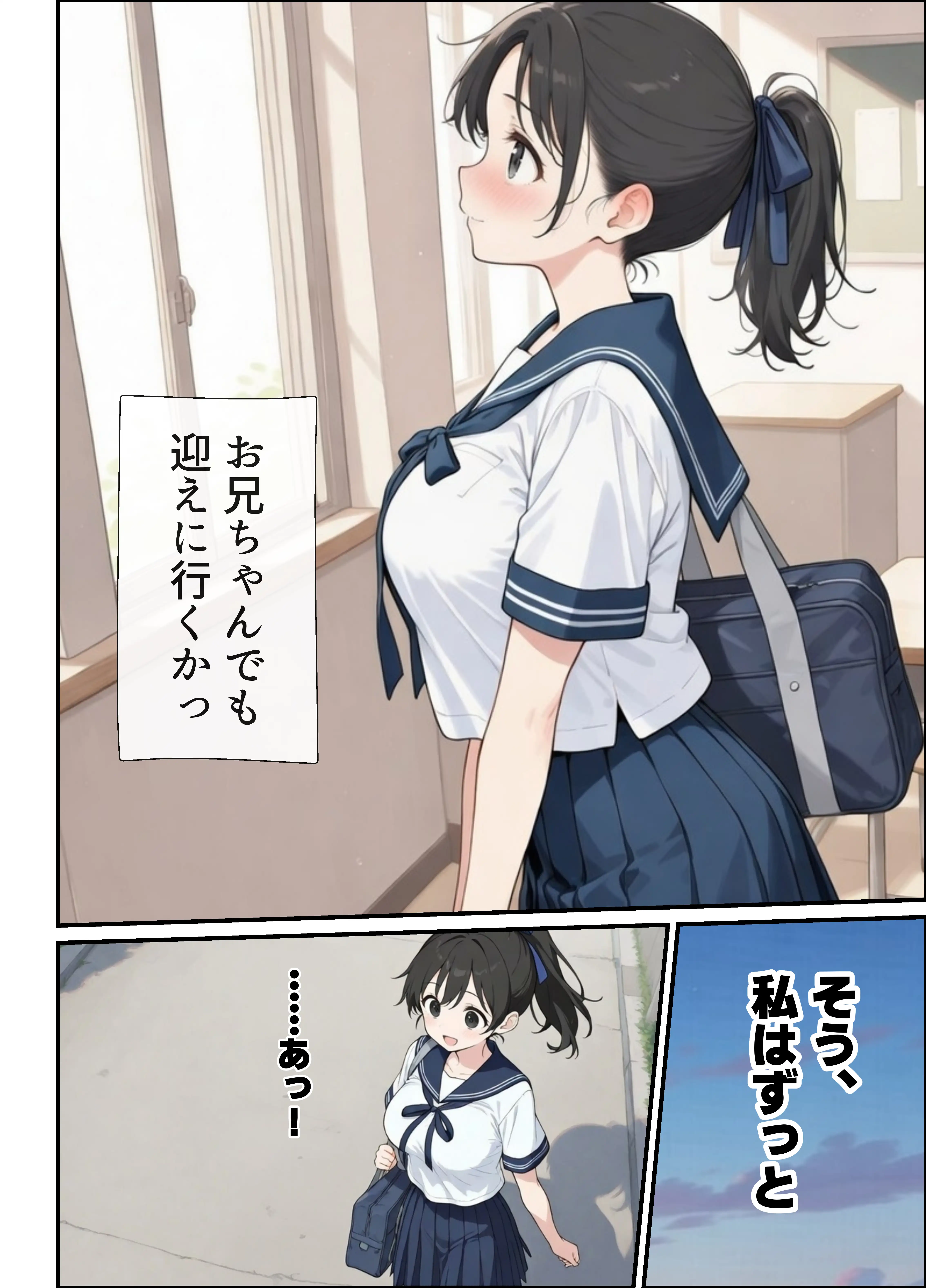 純粋清楚妹のブラ透け事件から、学校で家でと連続甘々中出し懇願SEXした話 10ページ