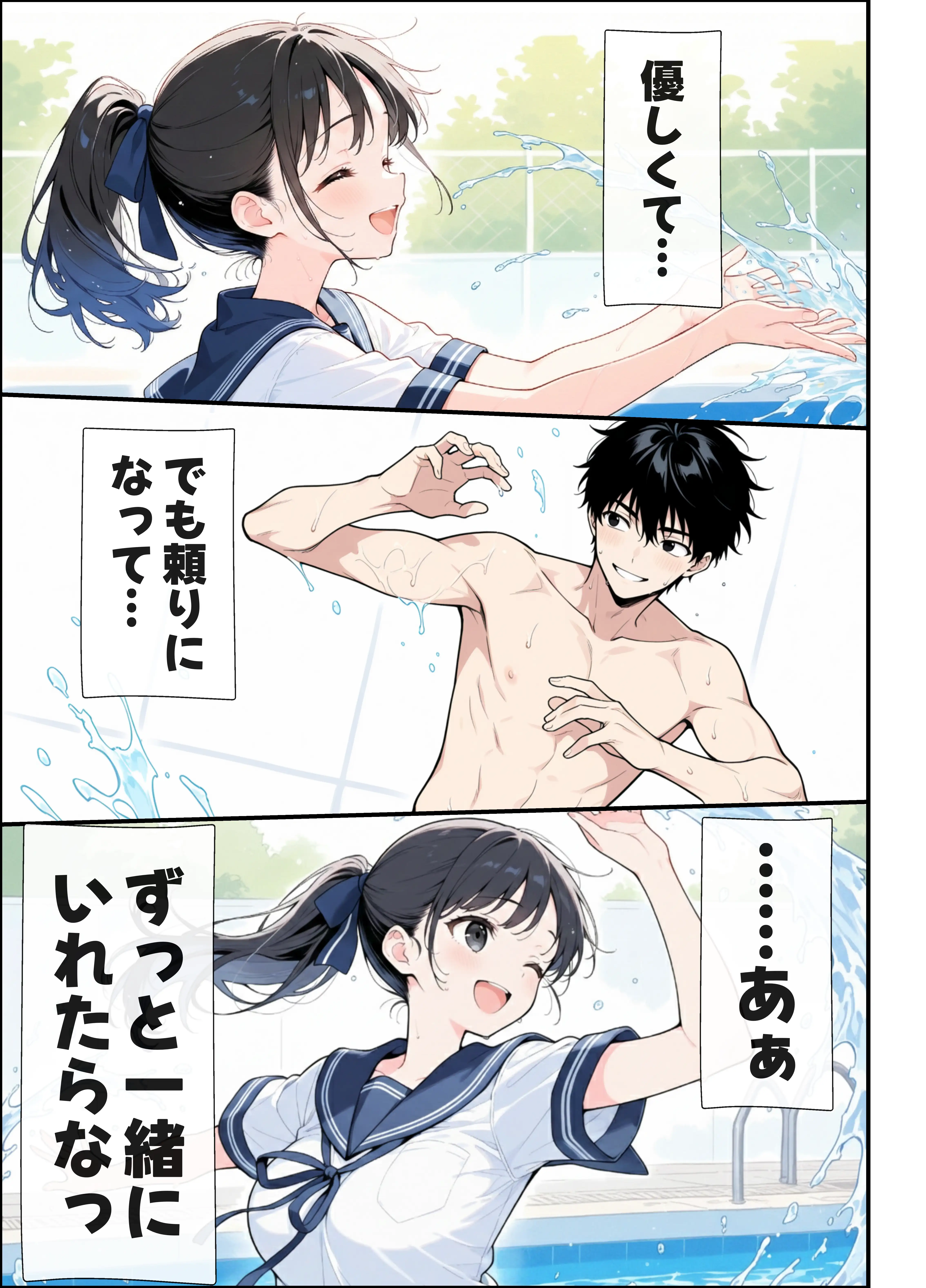 純粋清楚妹のブラ透け事件から、学校で家でと連続甘々中出し懇願SEXした話 15ページ