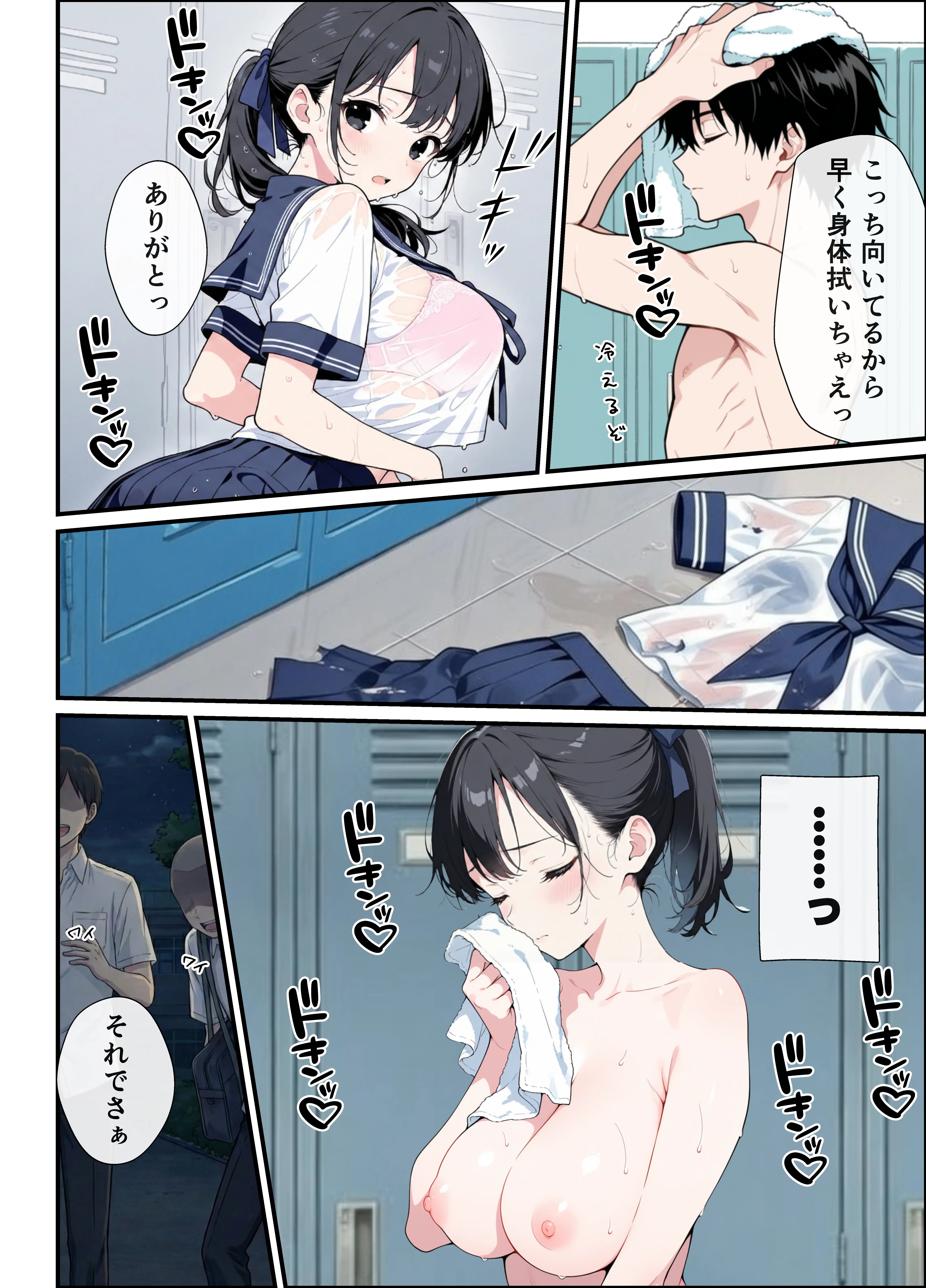 純粋清楚妹のブラ透け事件から、学校で家でと連続甘々中出し懇願SEXした話 20ページ