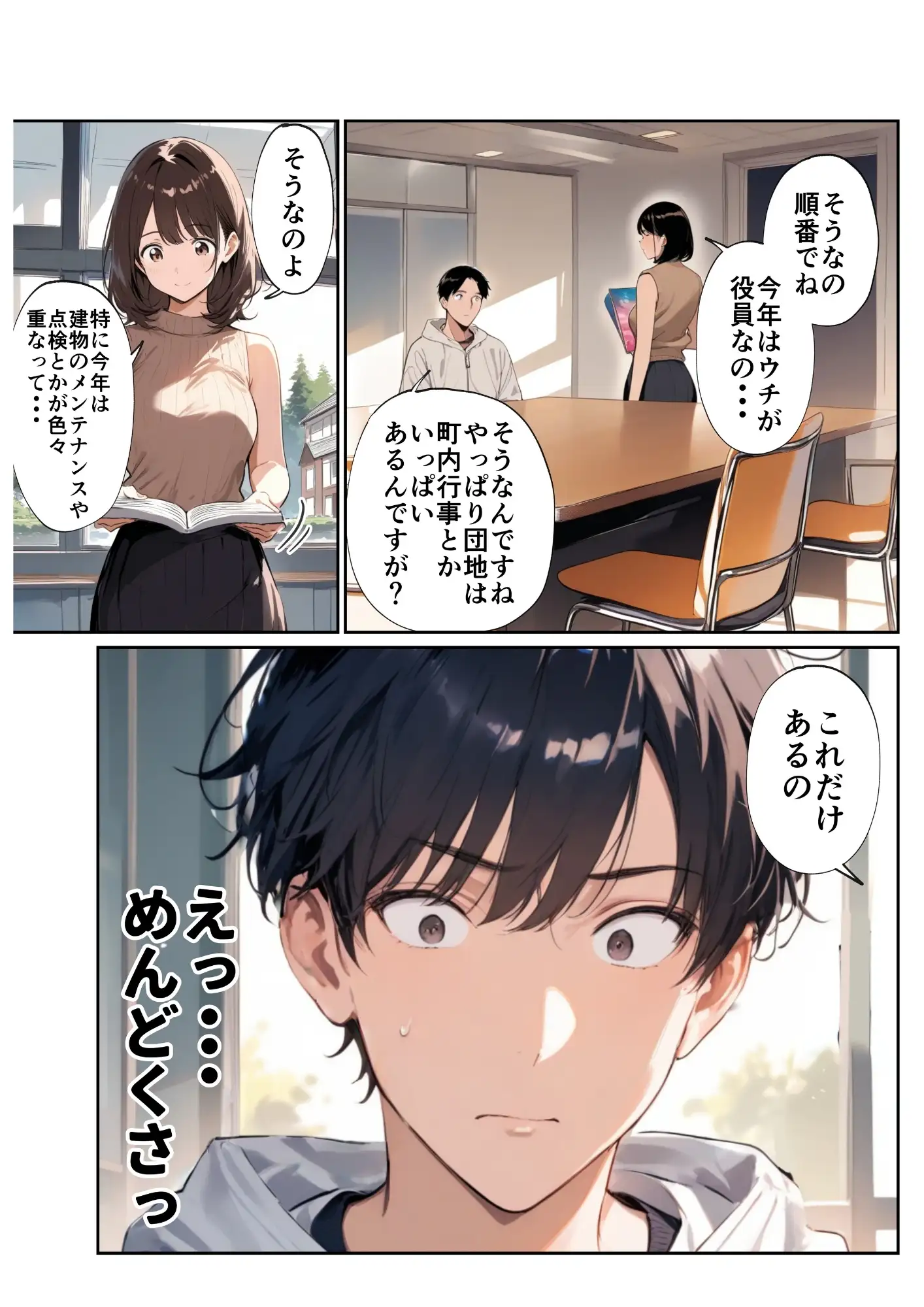 欲求不満っぽい下の階の巨乳人妻（32）と団地の集会所で二人きりになった時の話 6ページ