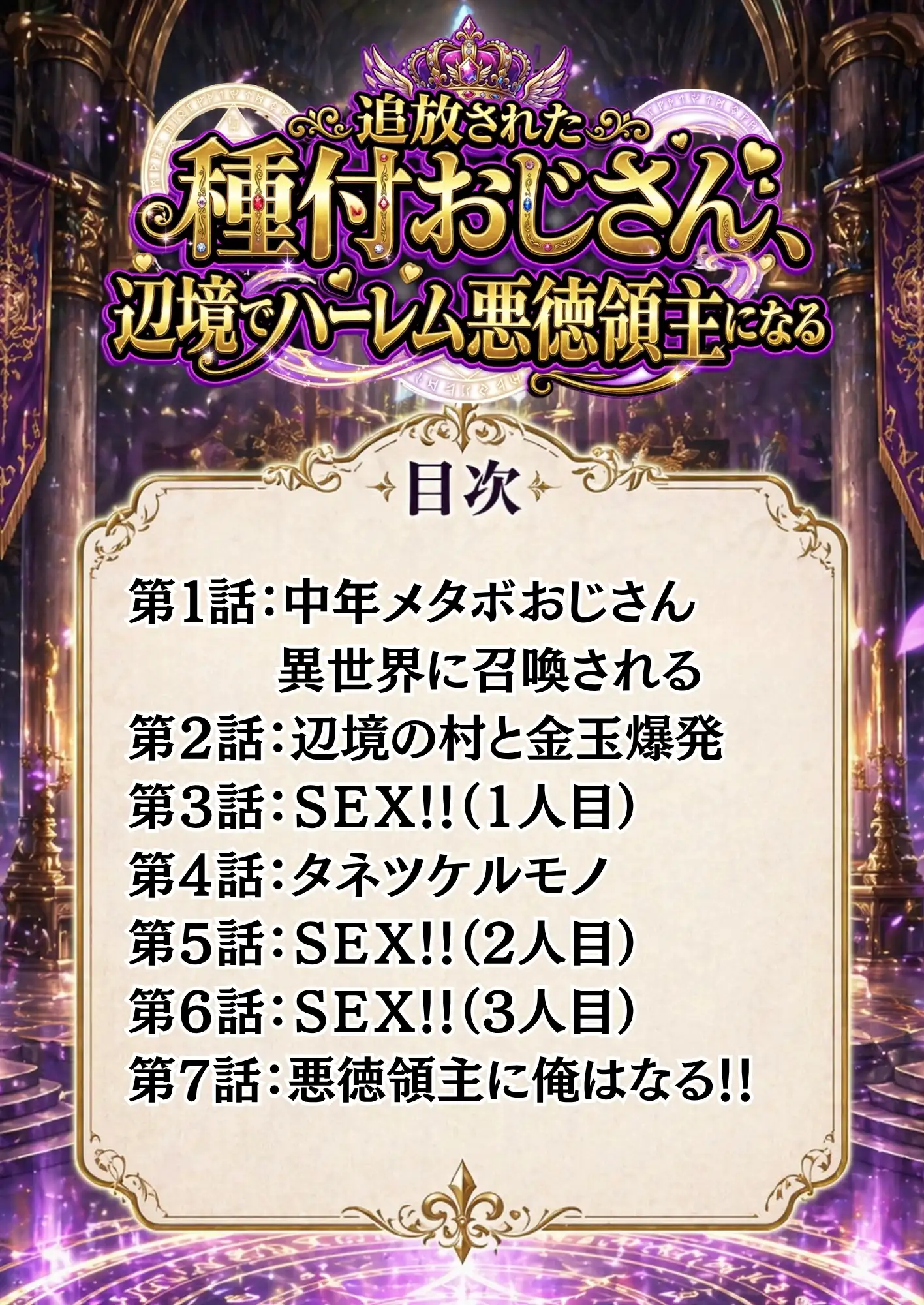 【異世界召喚】追放された種付けおじさん、辺境でハーレム悪徳領主になる 2ページ